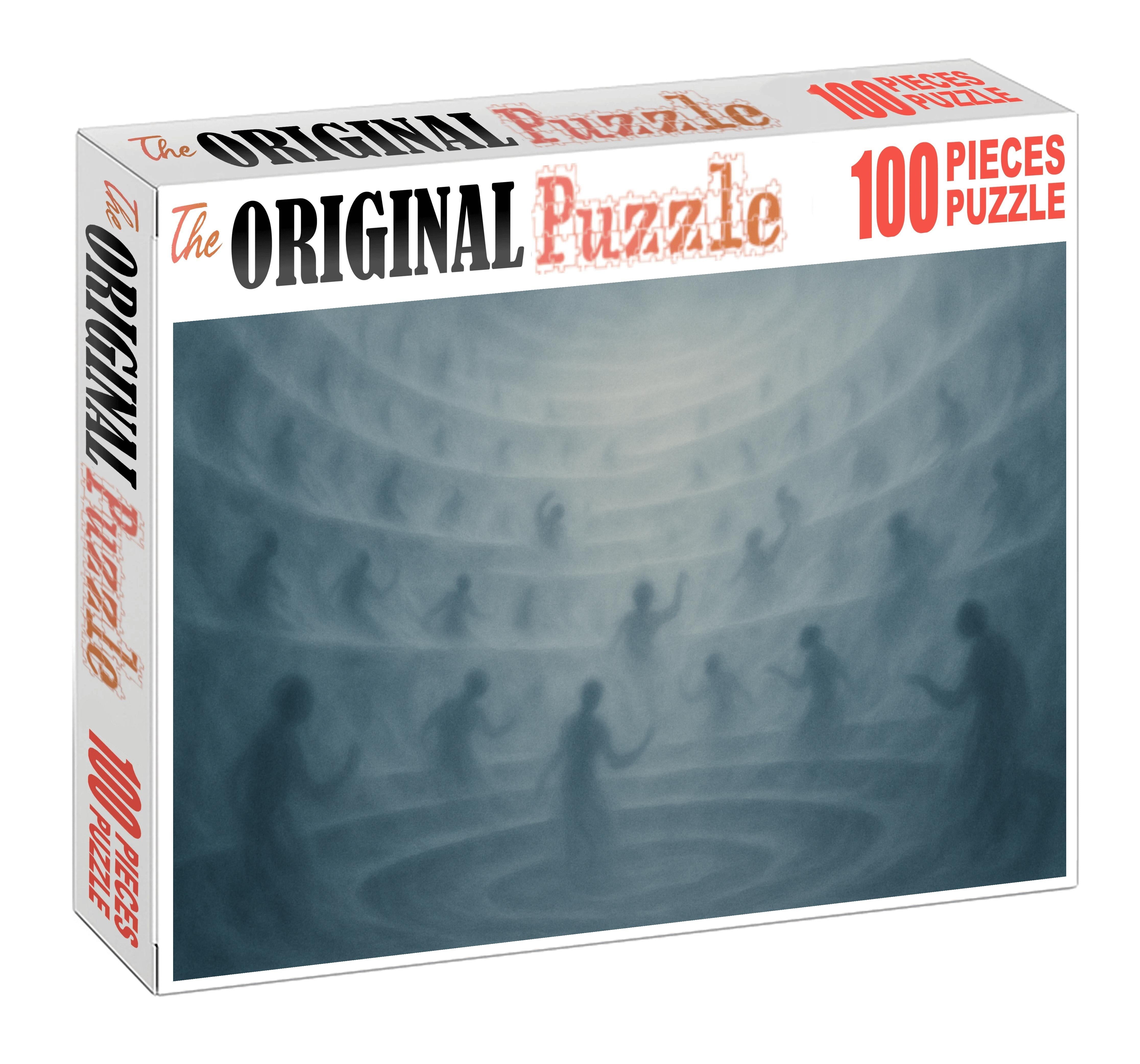 The Silhouette Theater Shadows Dancing On Endless Walls Of Mist Unique Puzzle Design