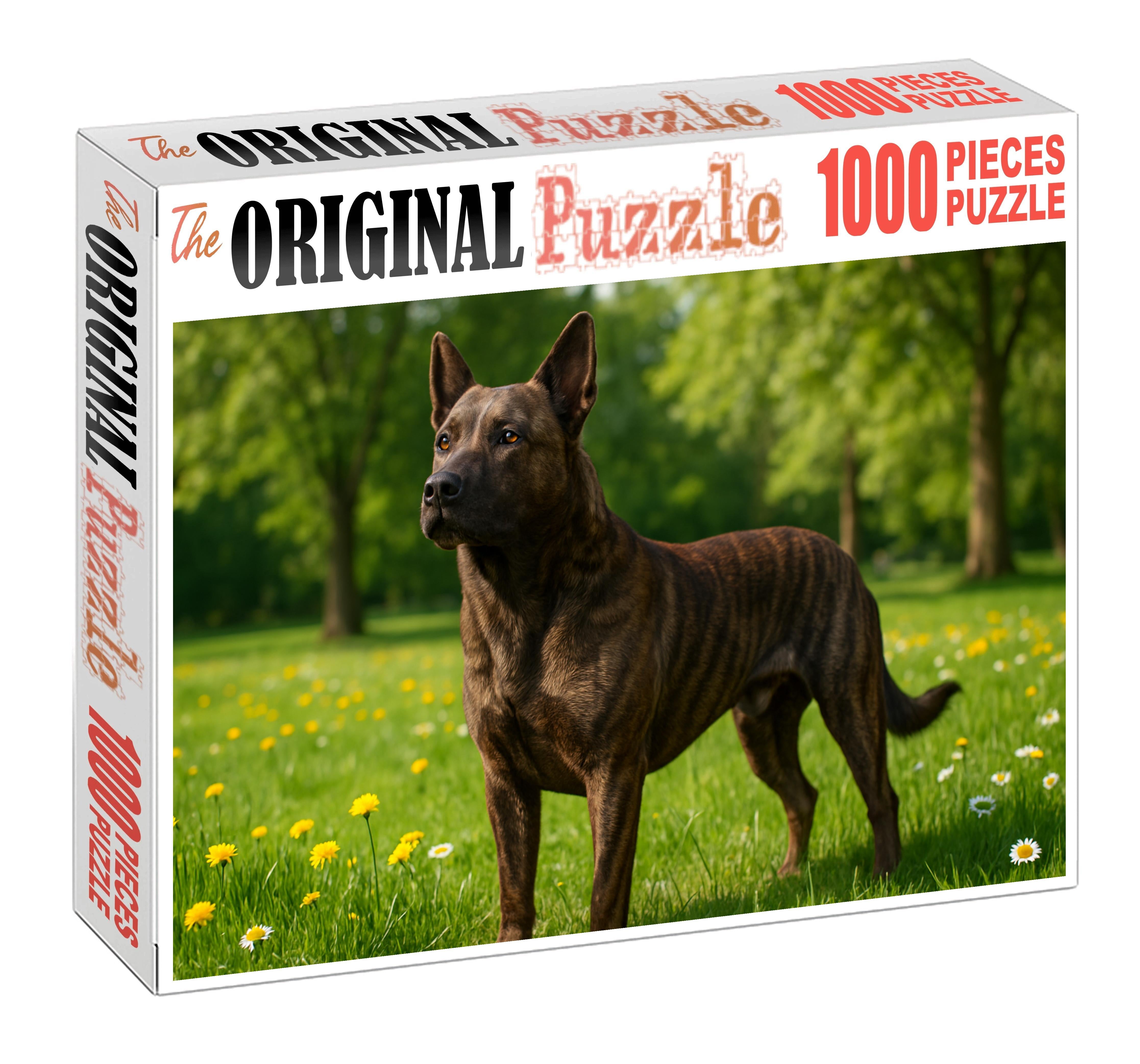 Dusky Brindle Striped Coat Protector With Loyal Heart Custom Jigsaw Puzzle