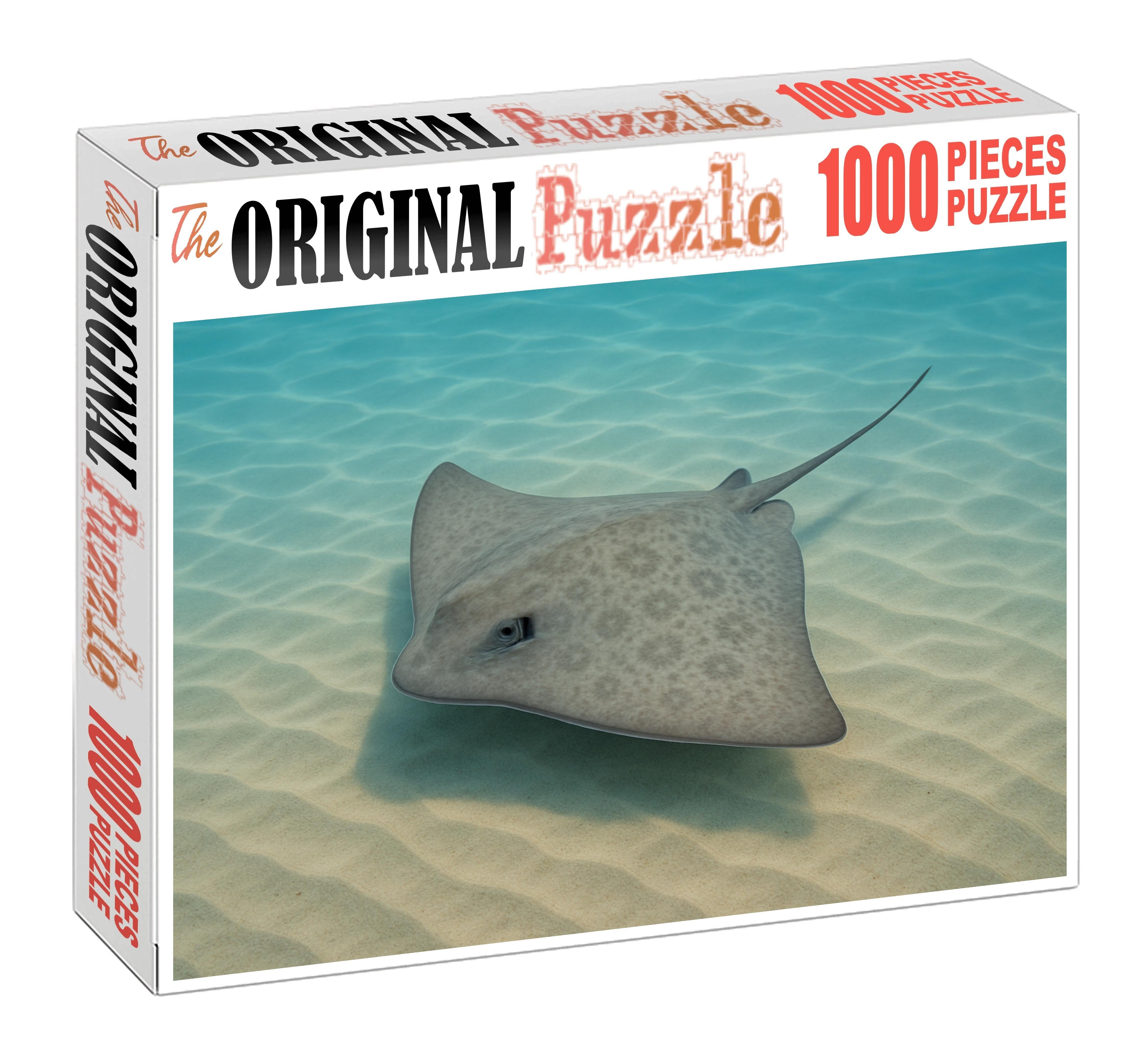 Dusky Wave Ray Broad-winged Filter-feeder With Subtle Patterning Mini Puzzle