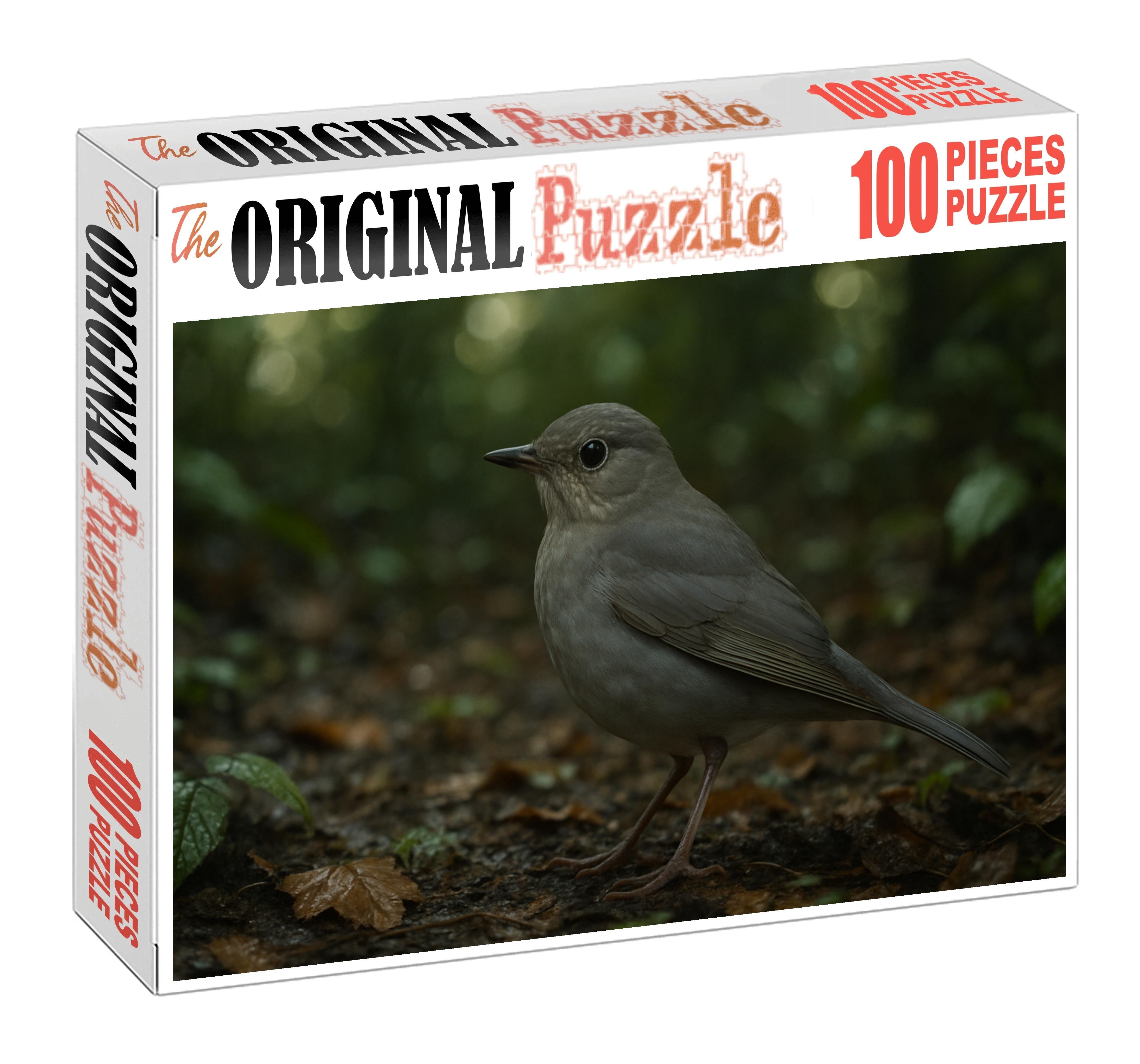 Sooty Thrush Forest Floor Forager 50 Piece Puzzle