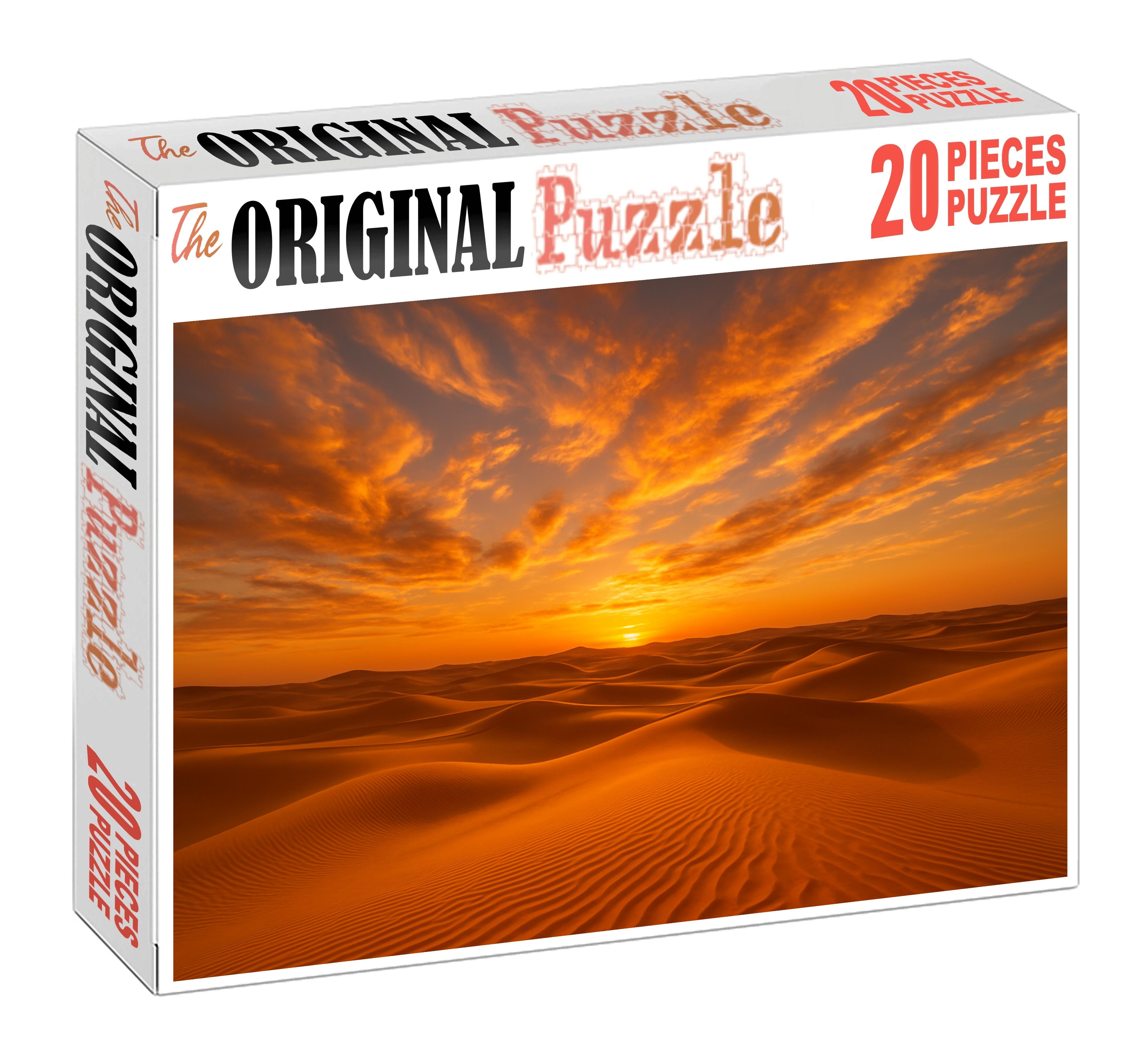 Gilded Oasis View Gold And Amber Melodies Over Desert Sands Puzzle Collection