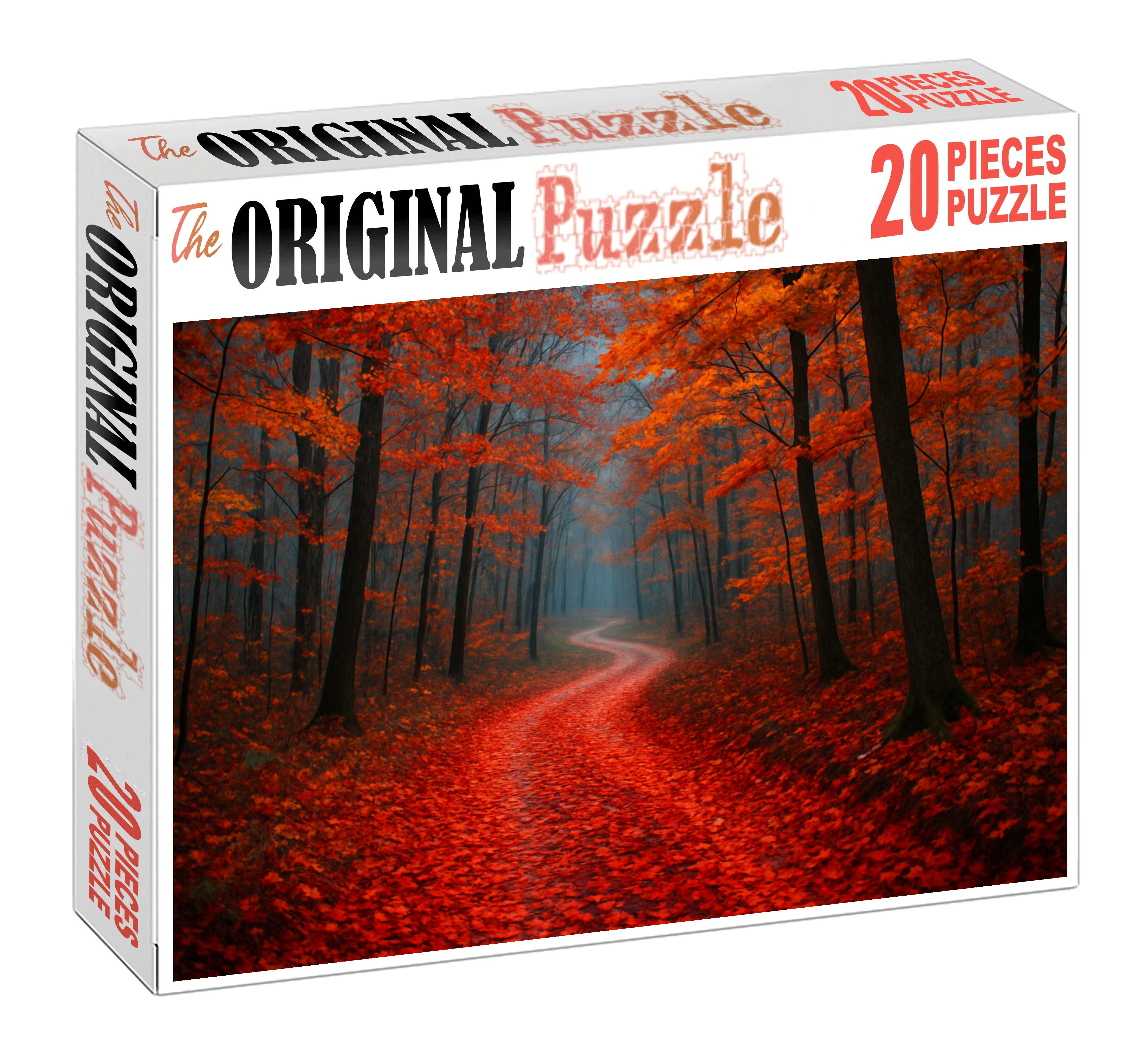 Crimson Leaf Pathway Unique Puzzle Design