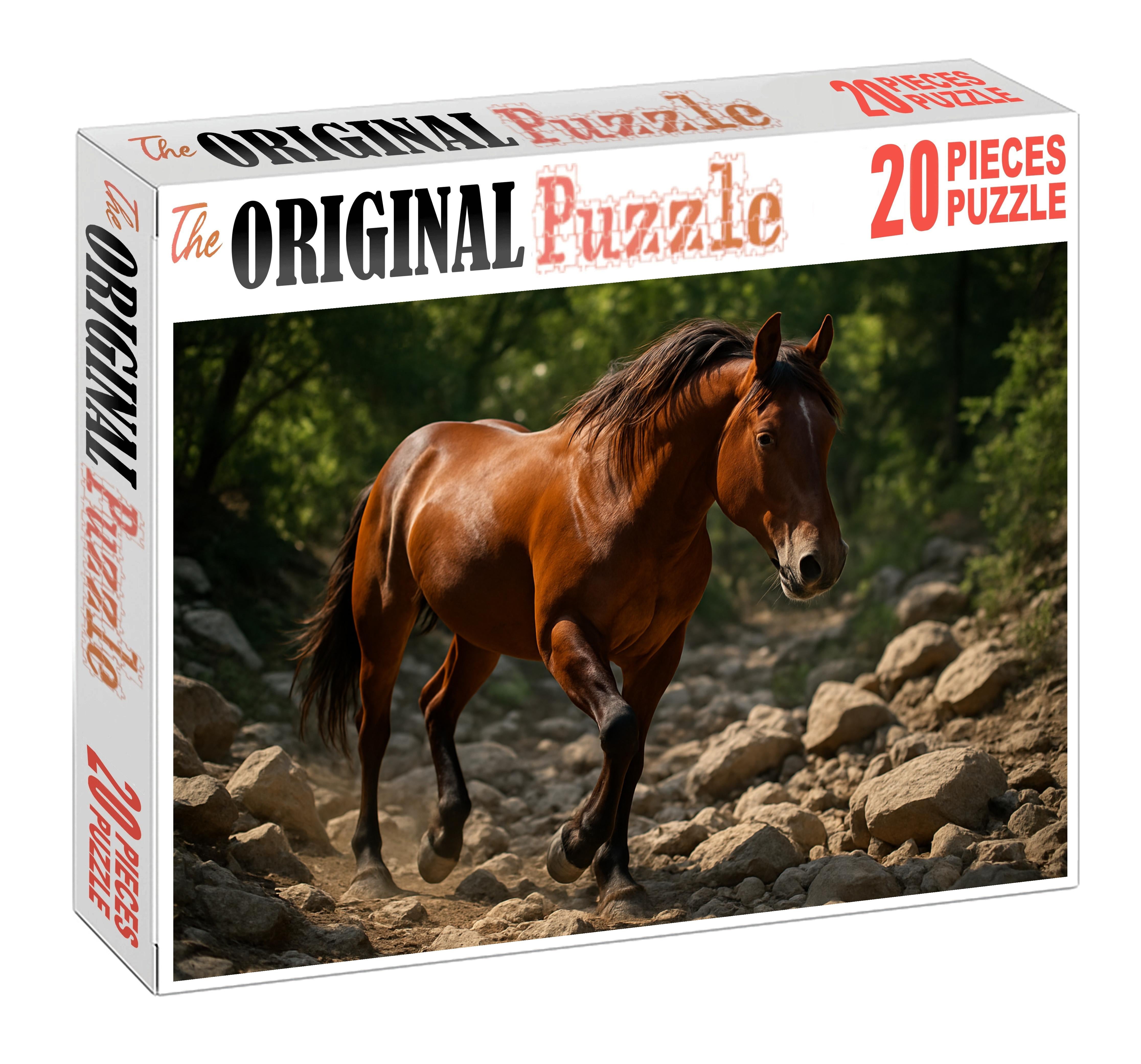 Copper Canyon Mustang Robust Chestnut With Wild Spirit And Surefootedness Mini Puzzle