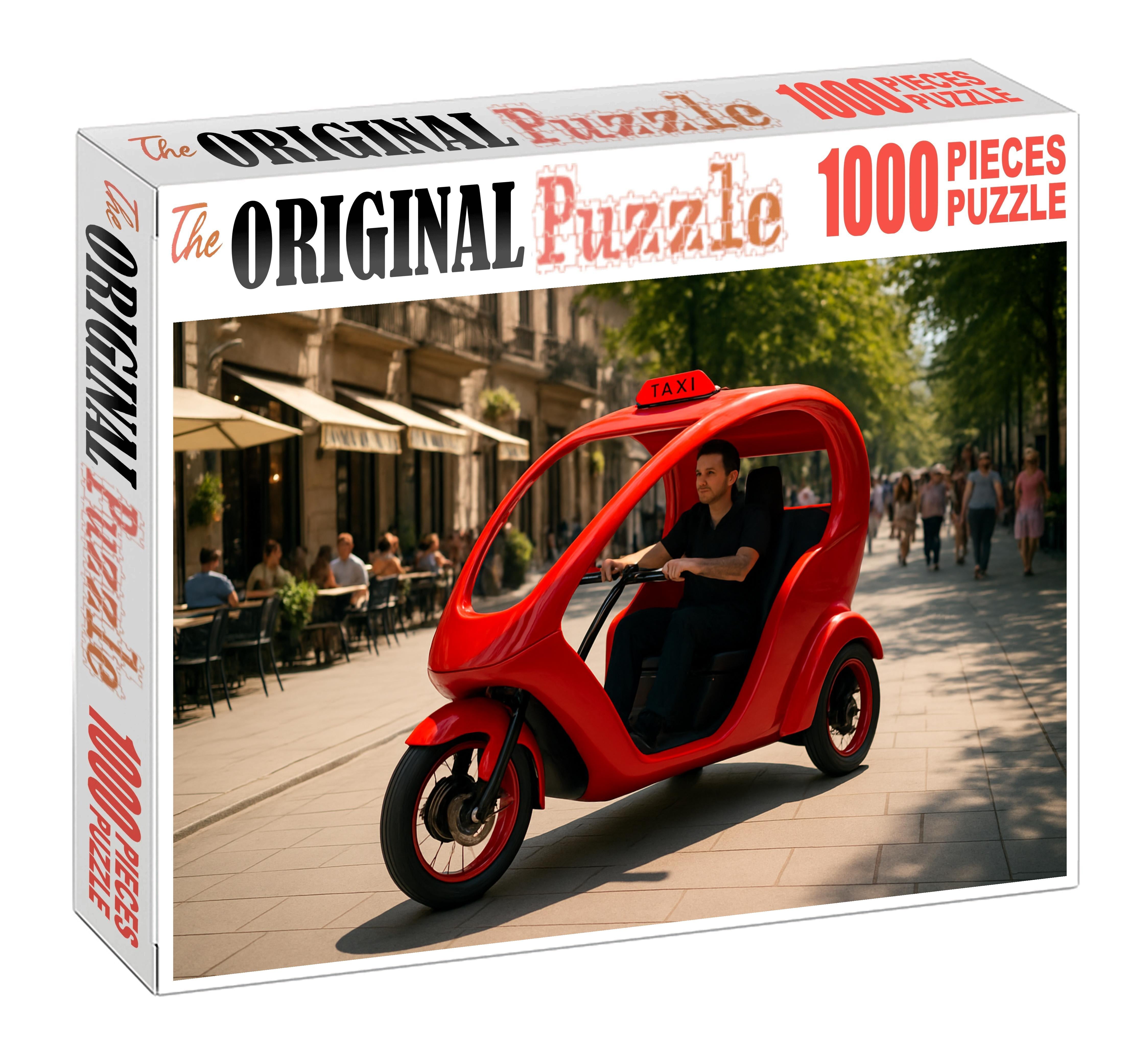 Autonomous Bicycle Taxi Premium Puzzle Pieces