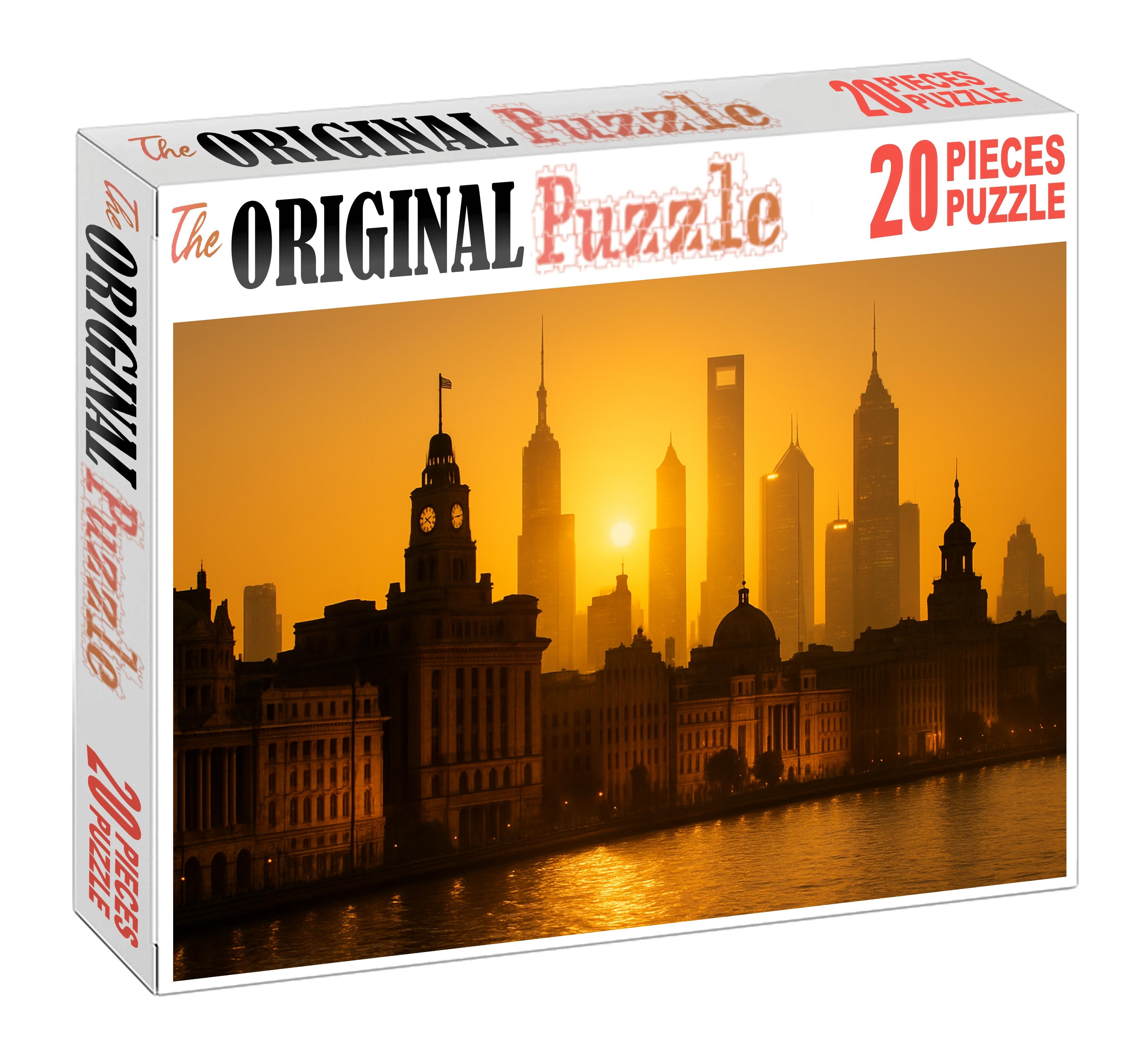 Shanghai Bund Skyline Historic Waterfront Panorama Known Globally For Its Blend Of Colonial And Modern Architecture Unique Puzzle Design