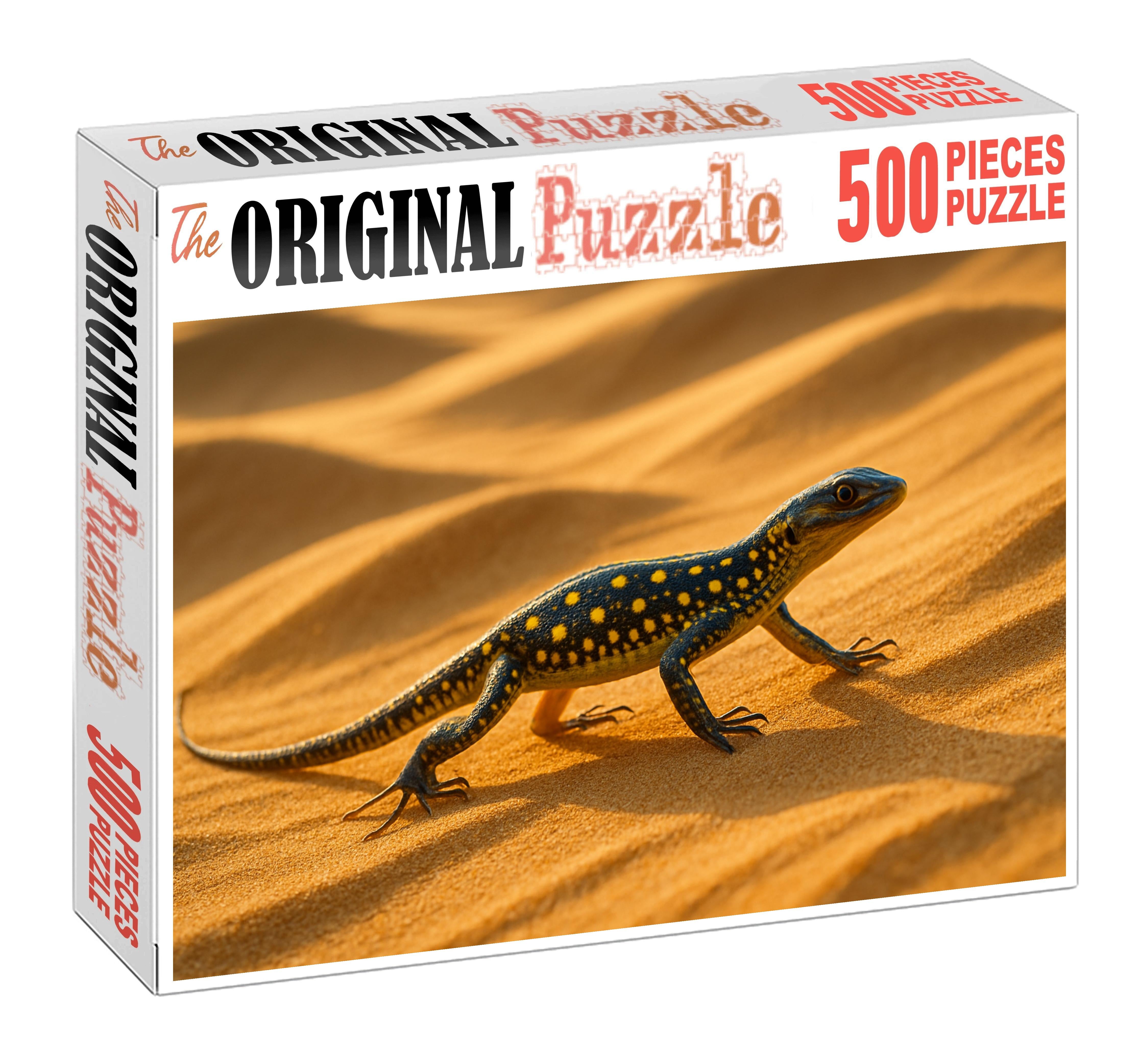 Topaz-spotted Sandrunner Desert Reptile With Swift Reflexes Puzzle Fun