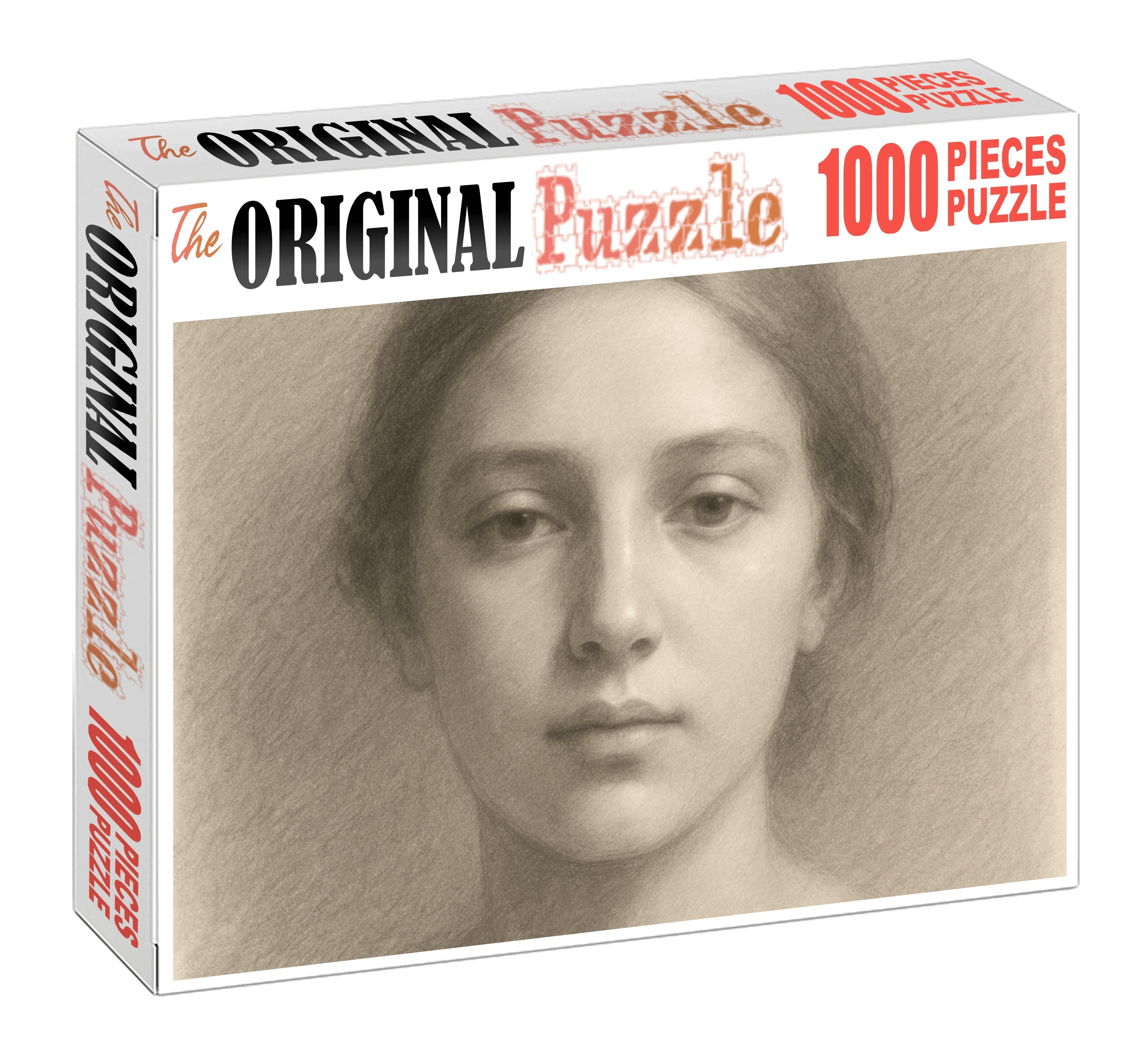 Vintage Portrait Study Soft Pencil And Eraser Techniques For Subtle Contrast Large Format Puzzle