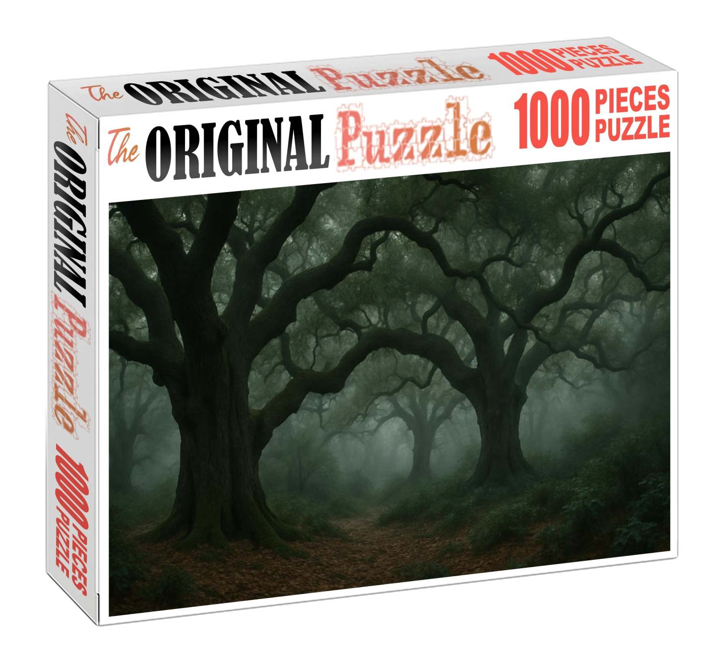 Misty Valley Of Ancient Oaks Custom Jigsaw Puzzle