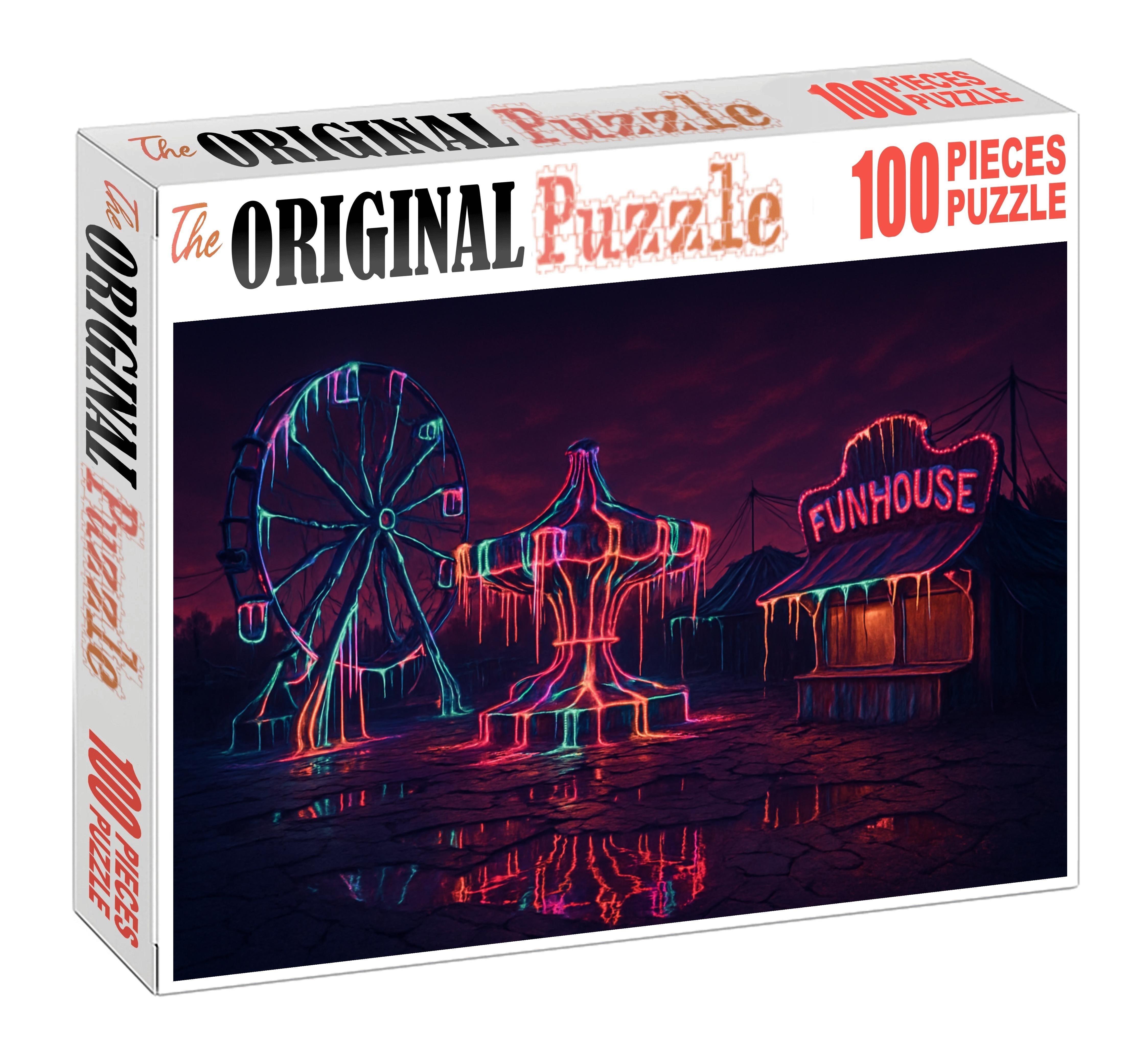 Deserted Carnival Of Melting Lights Custom Jigsaw Puzzle