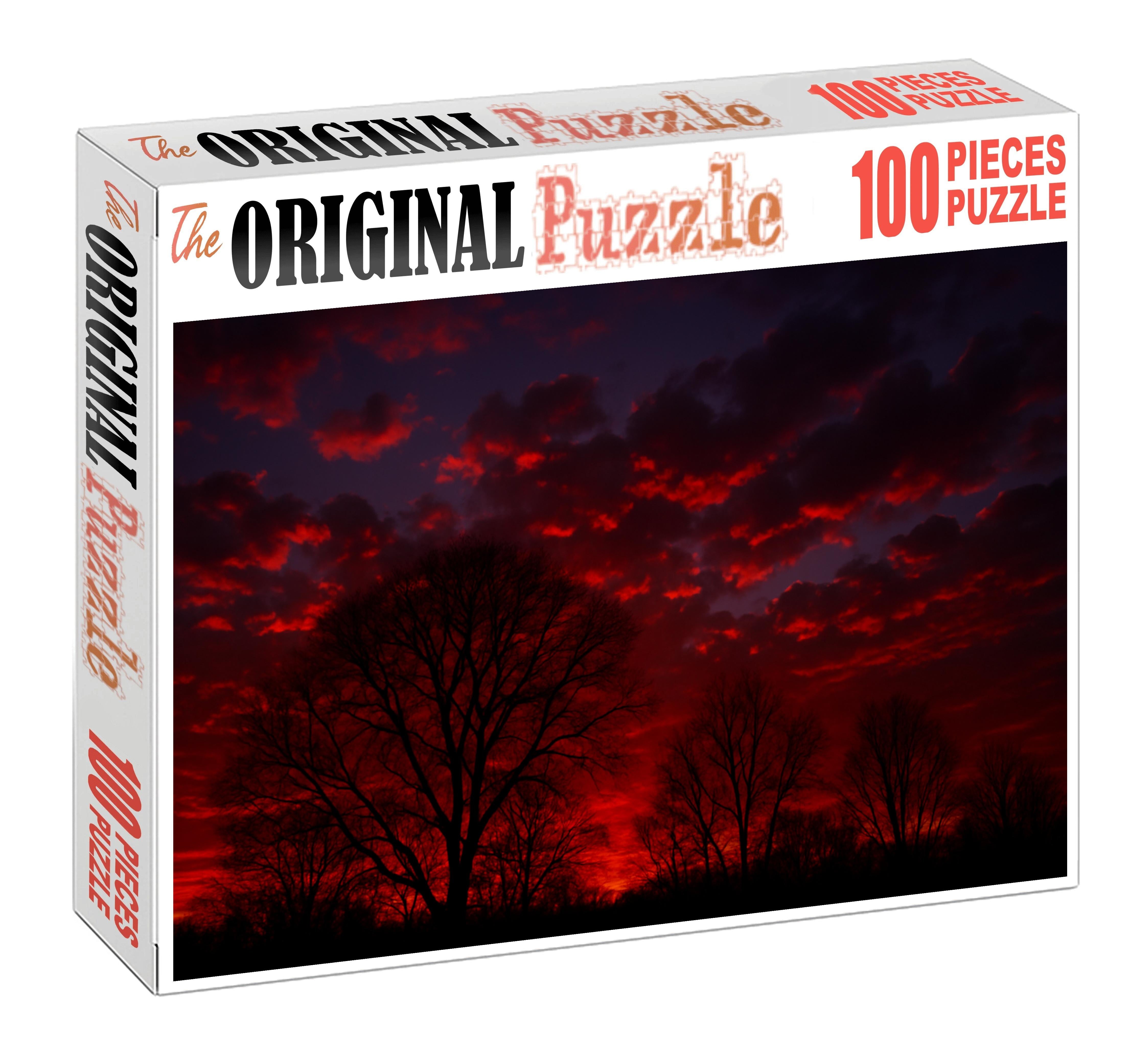 Crimson Silhouette Arch 1000 Piece Puzzle