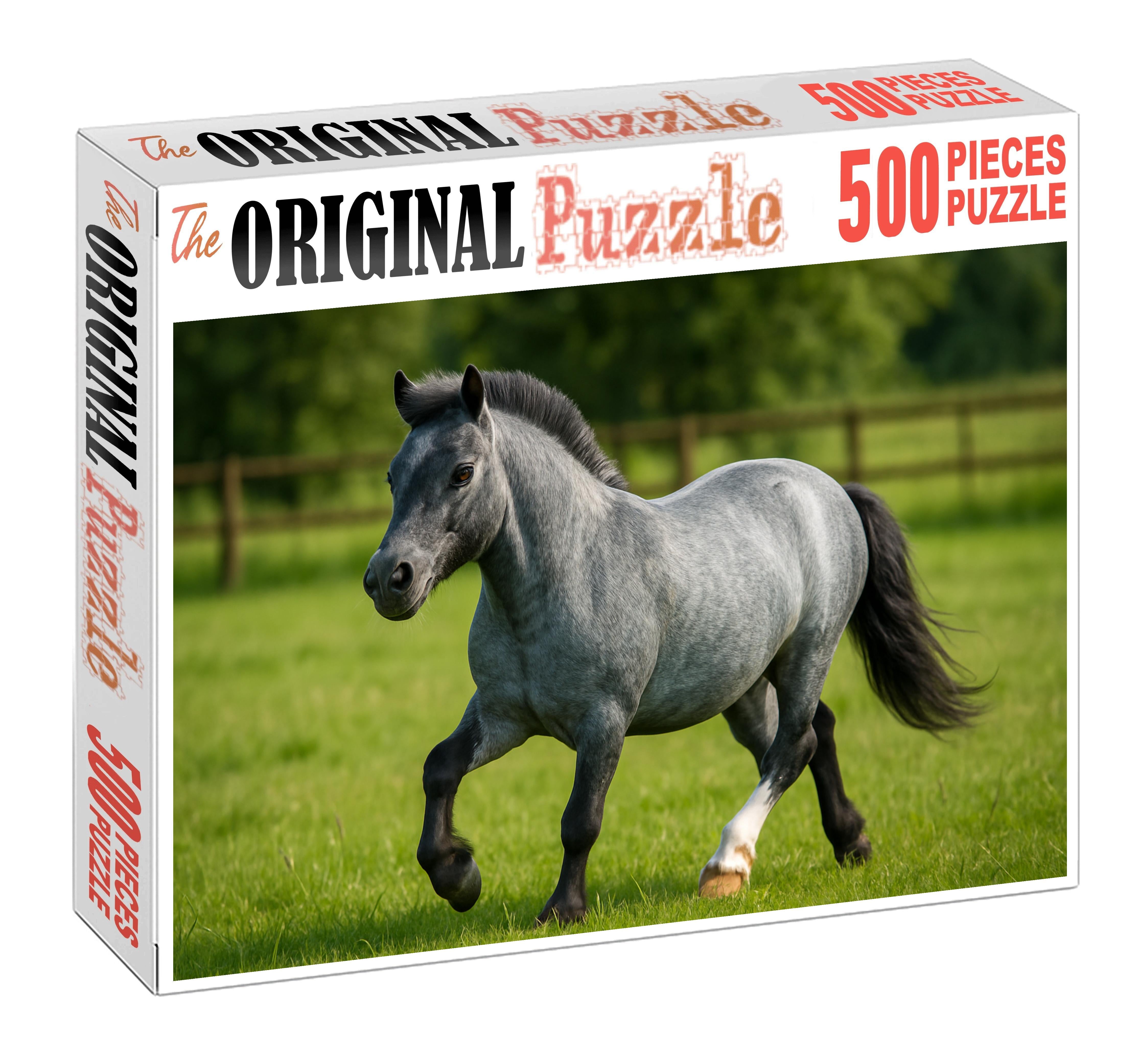 Luna Mist Ethereal Blue Roan Pony With Sprightly Demeanor Mini Puzzle