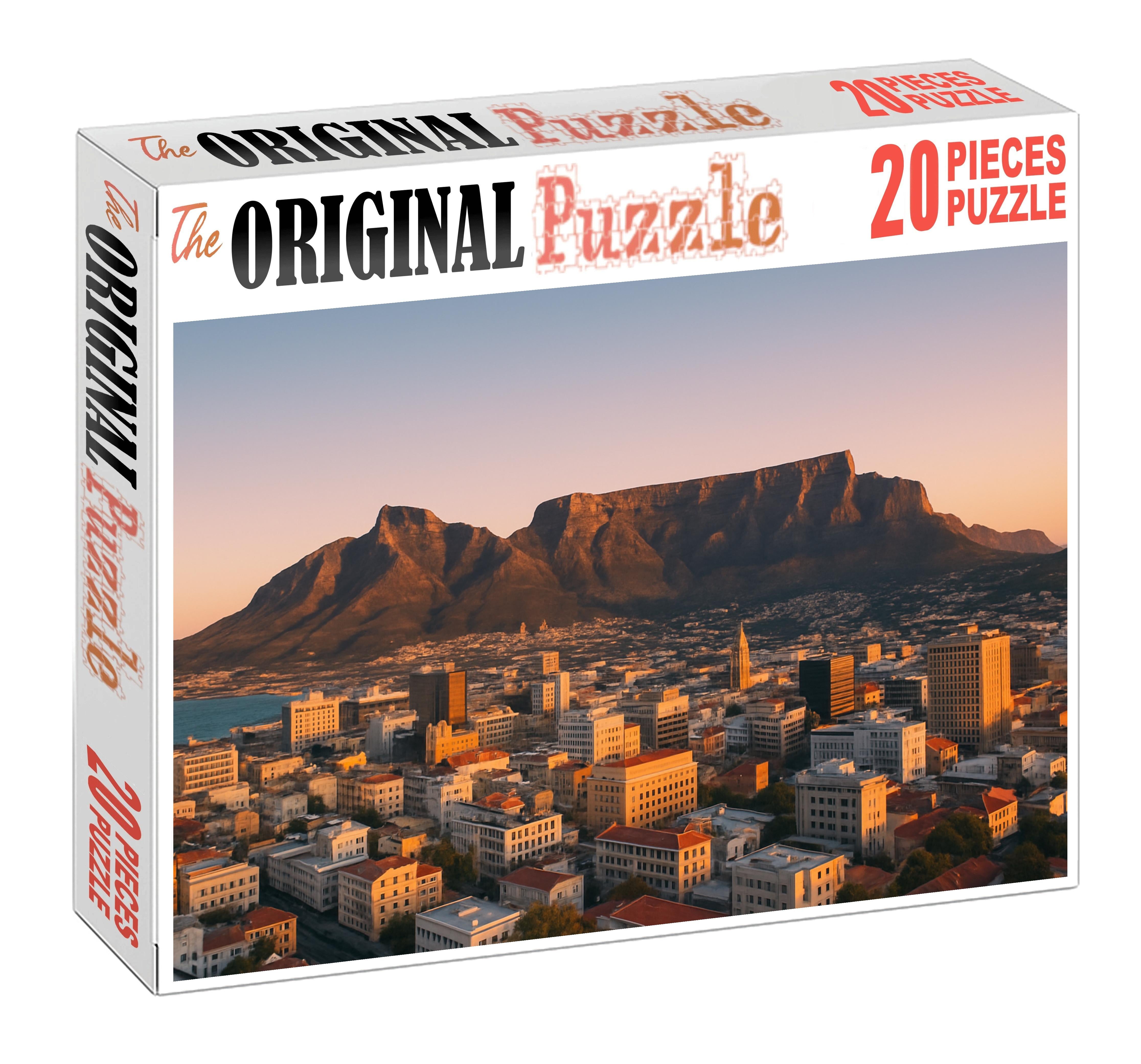 Cape Town Table Mountain Skyline Iconic Natural Landmark And Urban Interface 100 Piece Puzzle