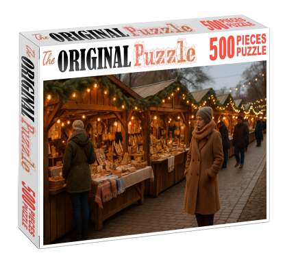 Winter Hearthside Market Warm Lights And Handcrafted Woods 20 Piece Puzzle