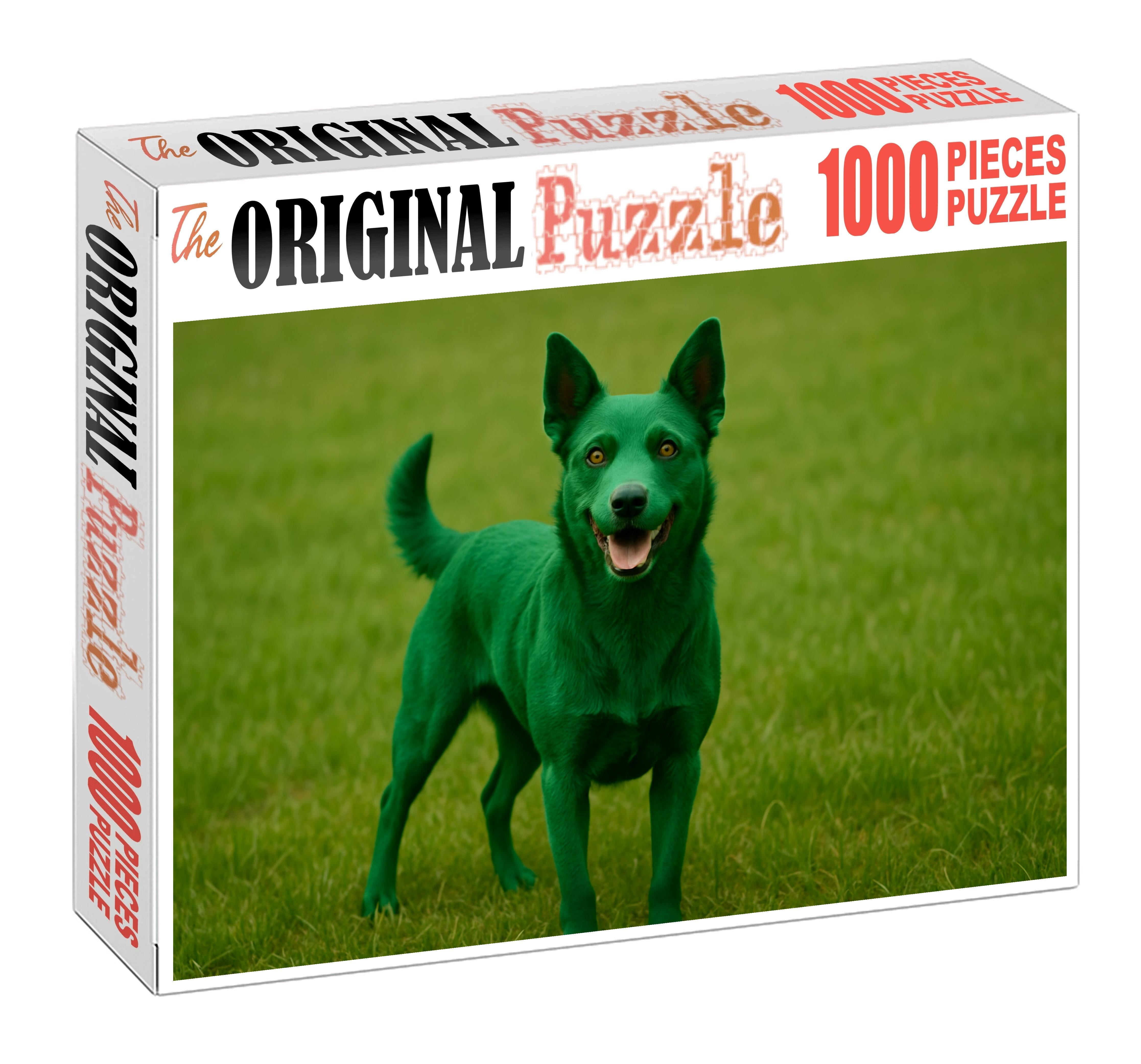 Emerald Tinge Striking Green-glazed Coat Wonder With Friendly Temperament 20 Piece Puzzle