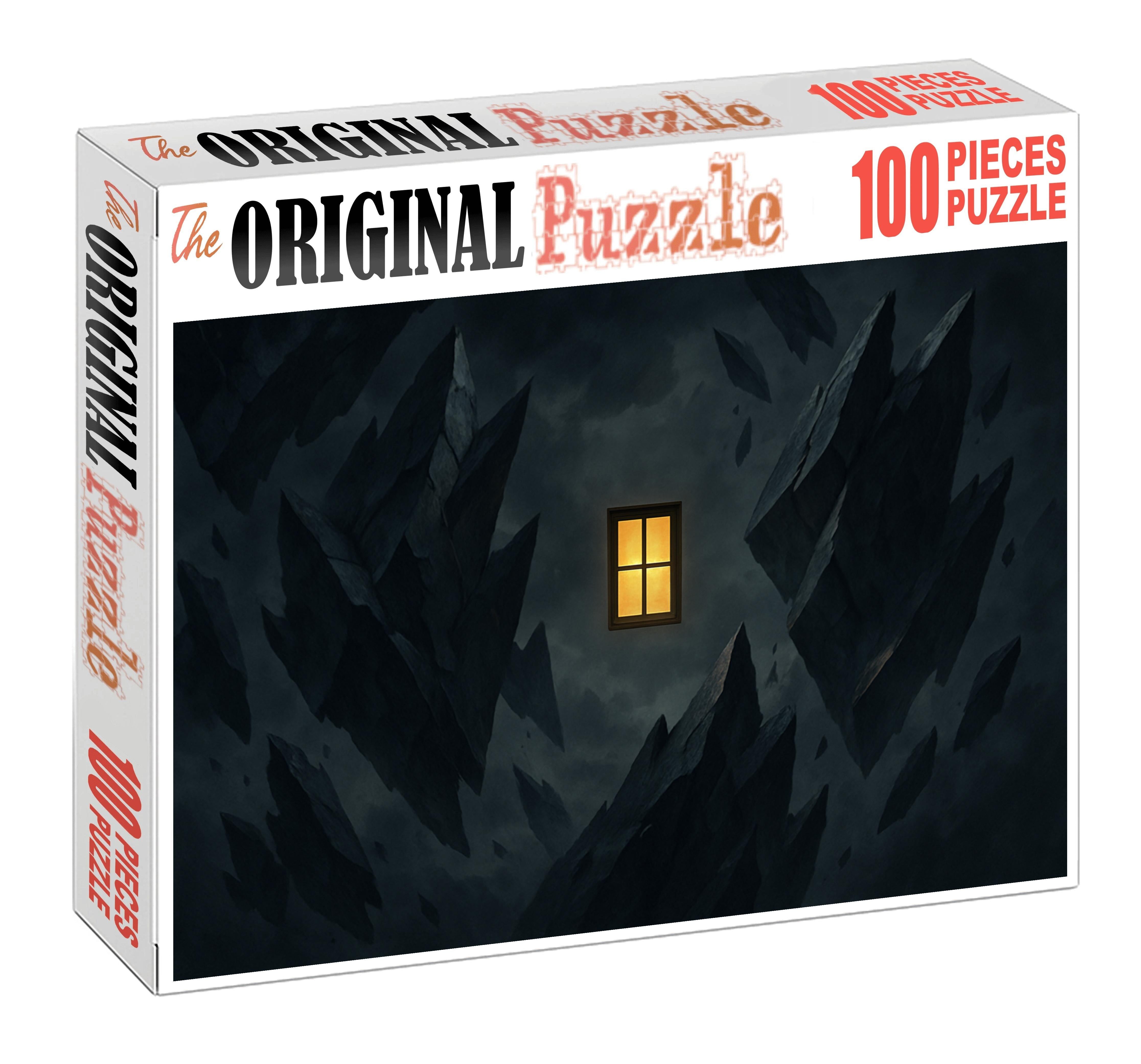 The Last Window A Floating Portal Amongst Shattered Mountains Custom Jigsaw Puzzle