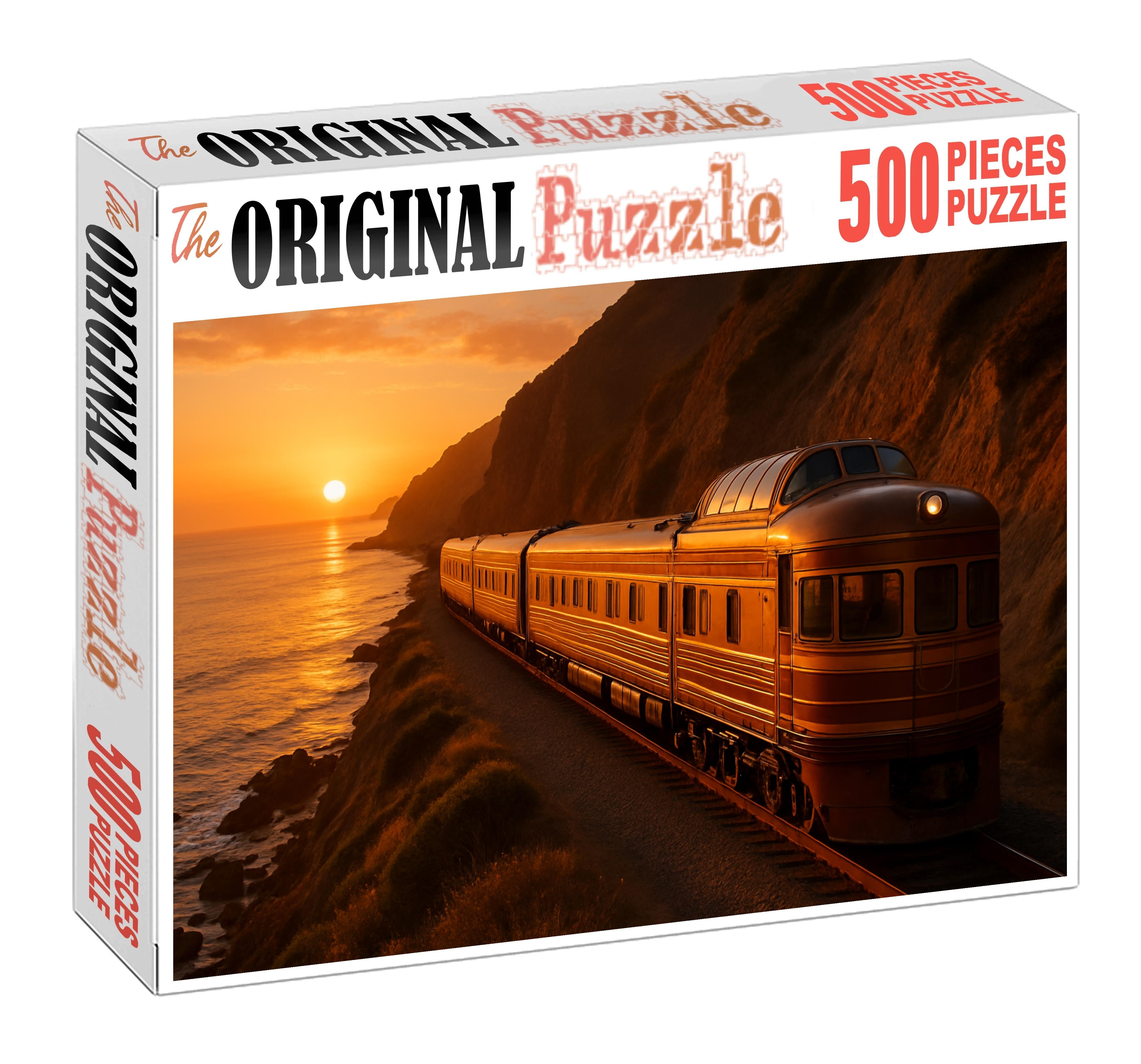 Amber Sunset Panorama Observation Train Mini Puzzle