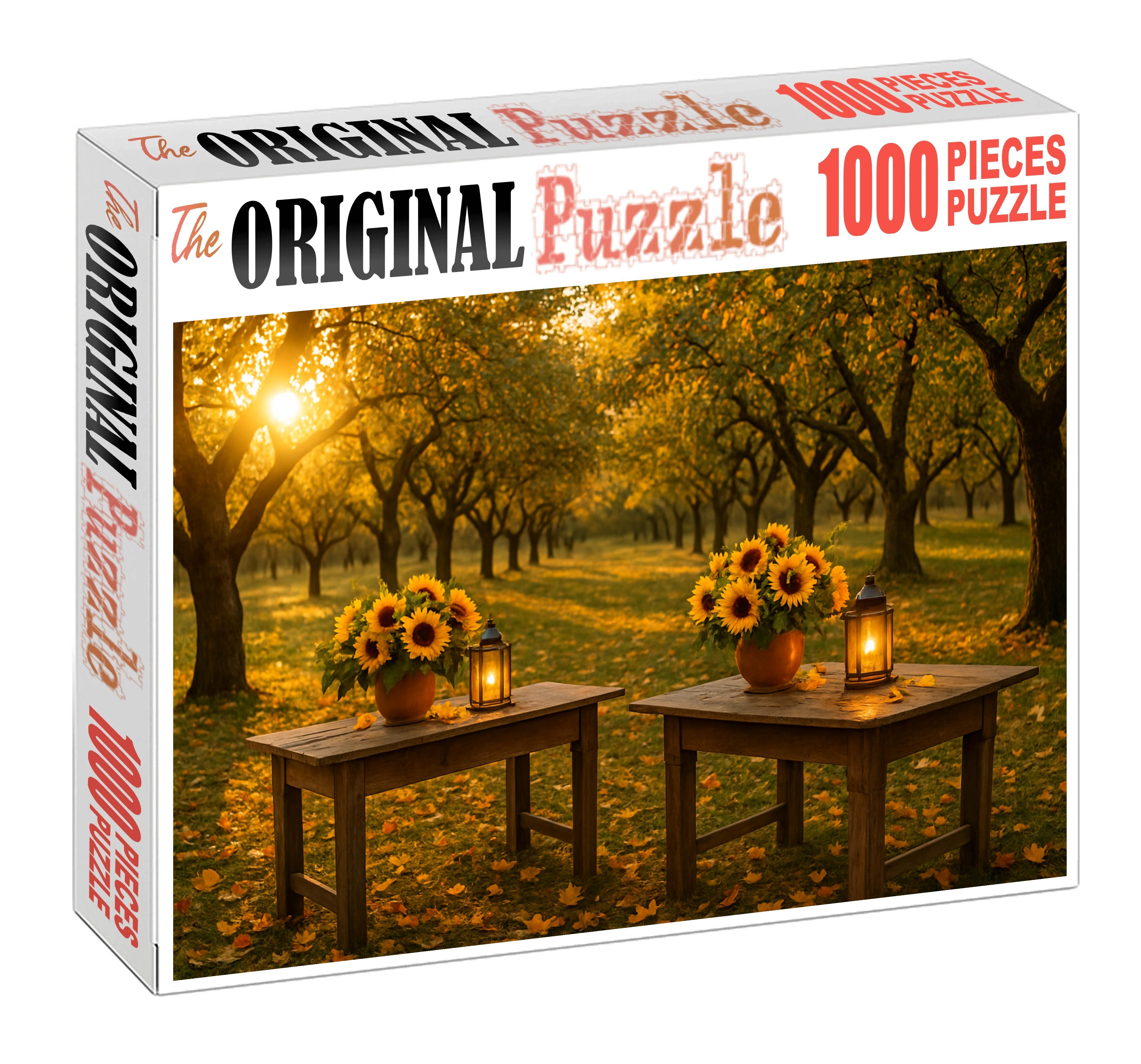 Golden Autumn Orchard Gathering Puzzle For Adults