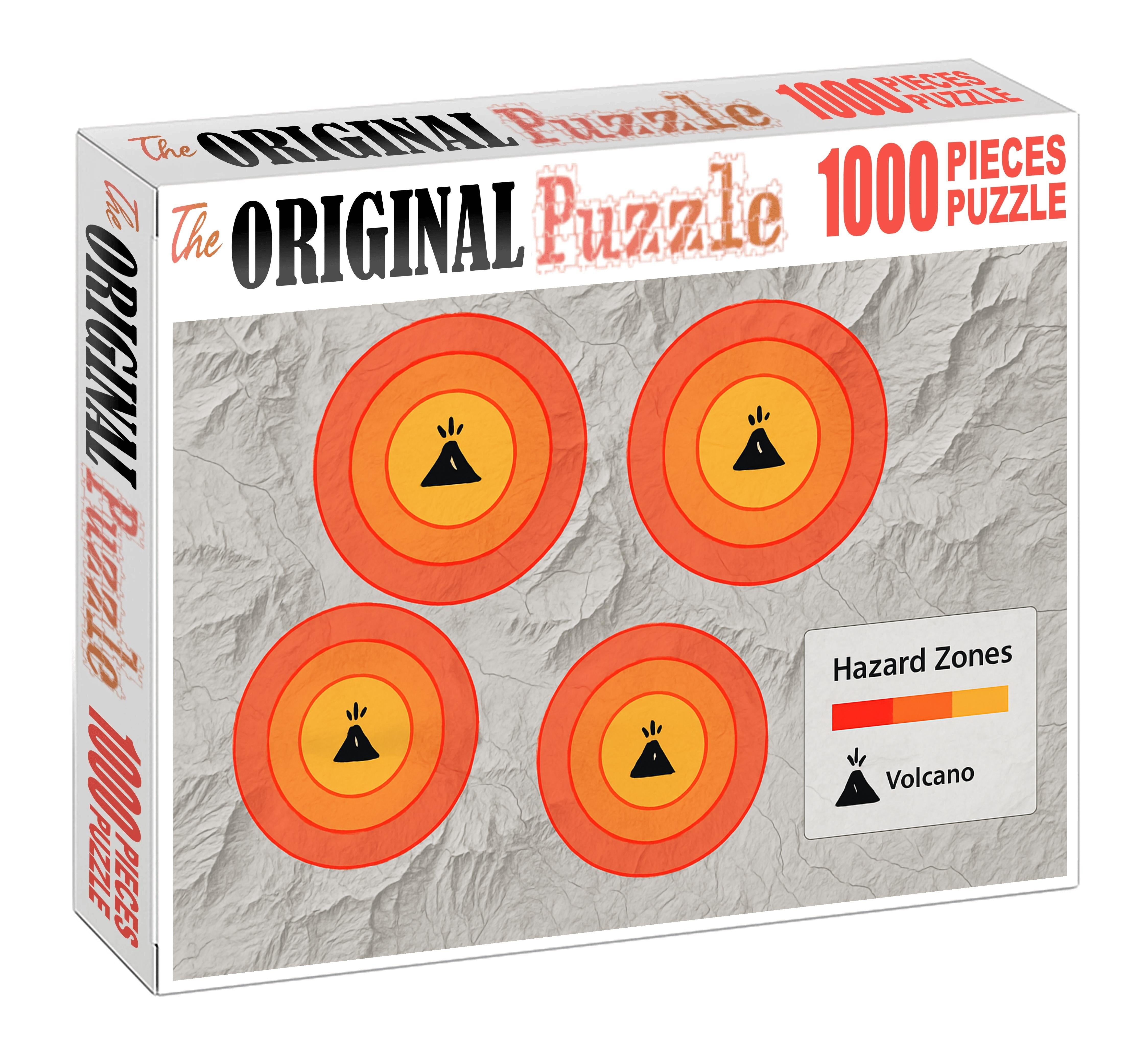 Volcanic Activity Intensity Map Large Format Puzzle