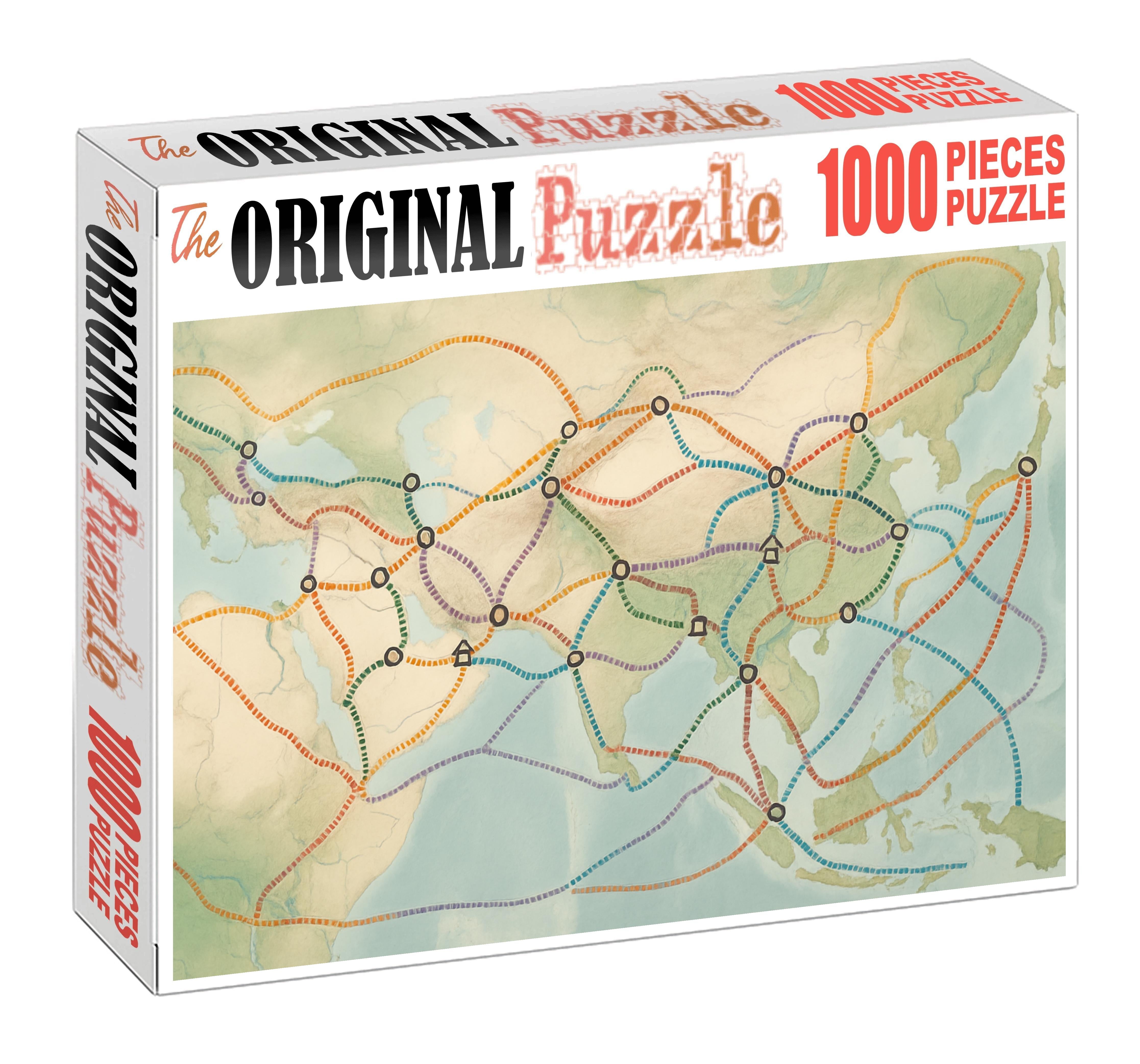 Historic Trade Route Overlays 500 Piece Puzzle