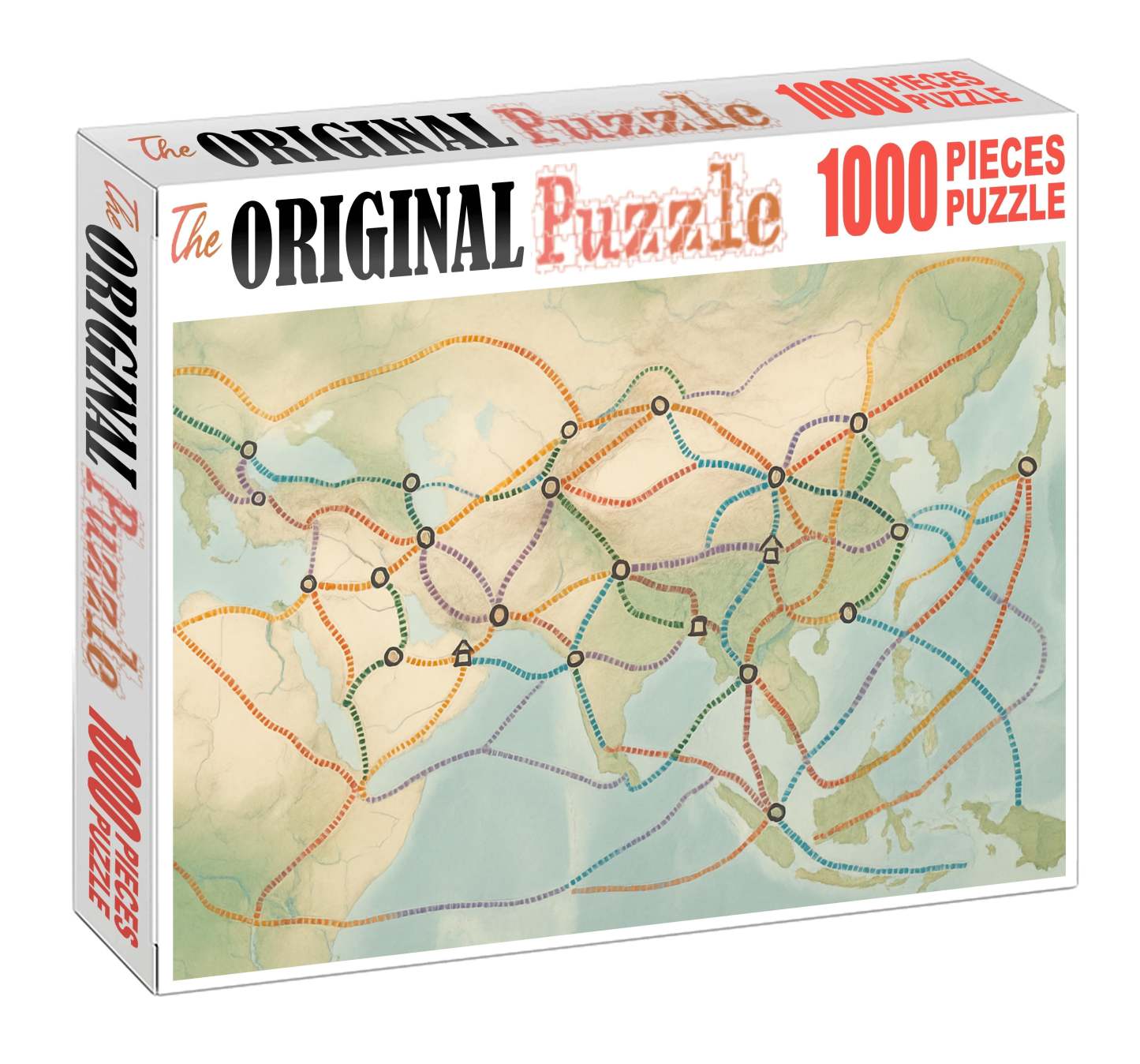 Historic Trade Route Overlays 500 Piece Puzzle