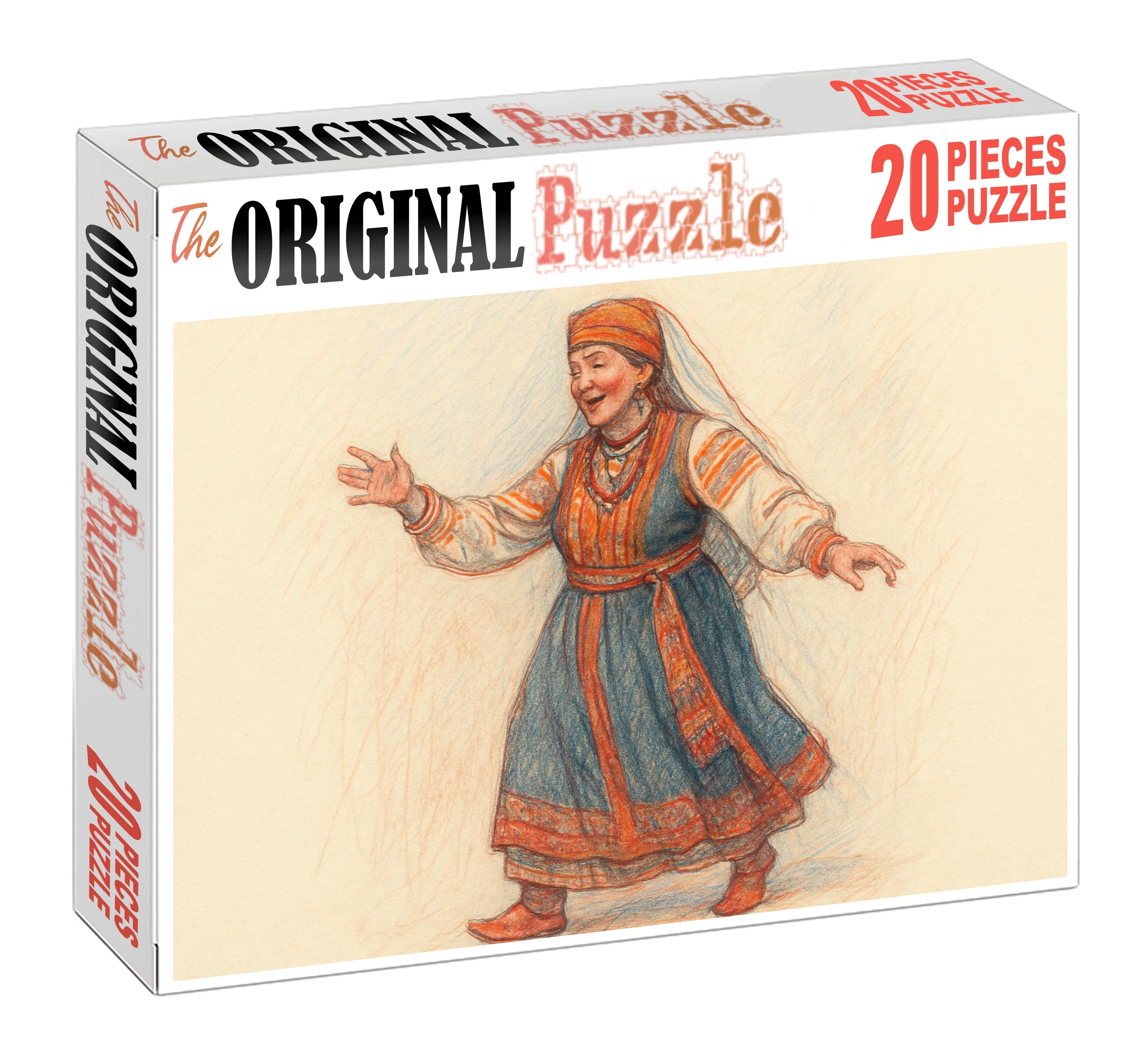 Cultural Festival Figure Study Contour Line Drawing In Colored Pencil Puzzle For Kids