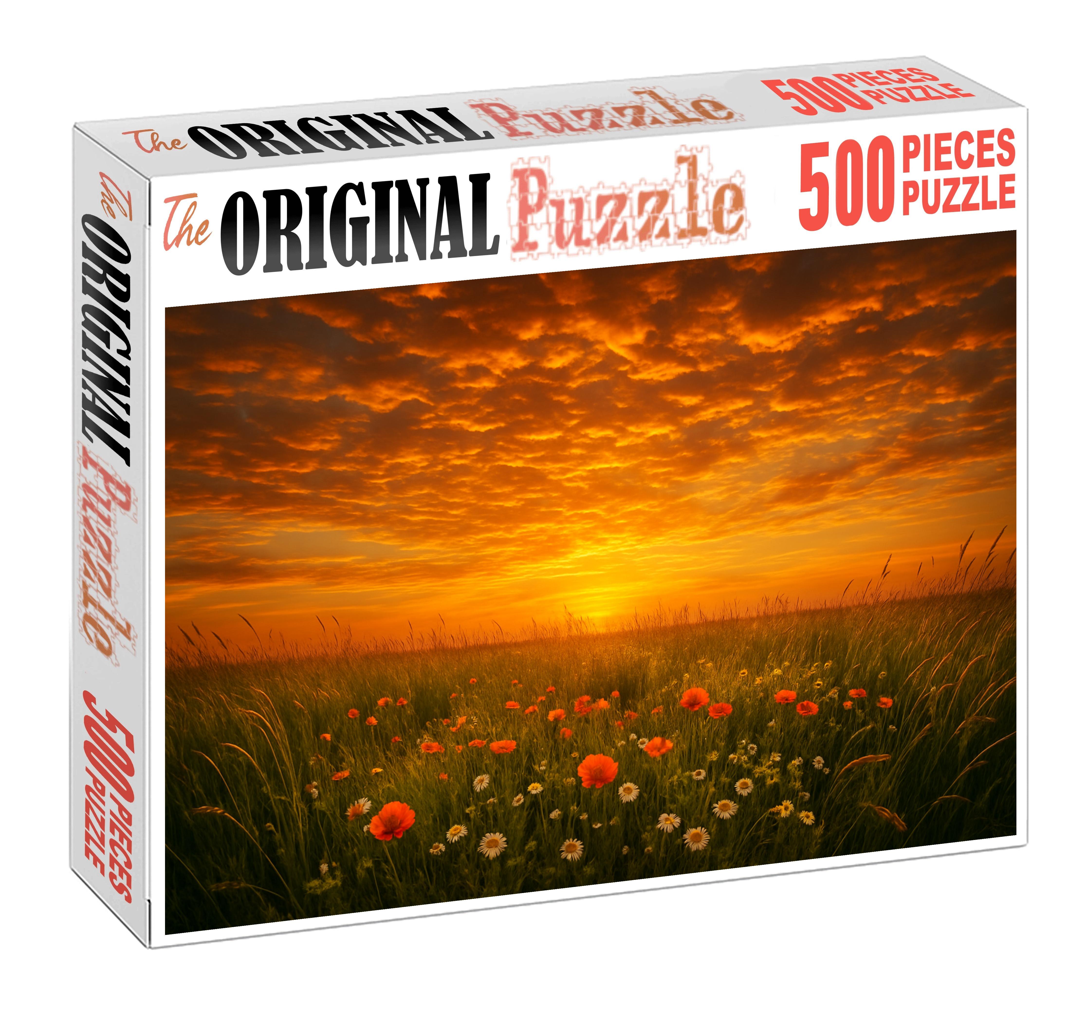 Golden Hour Meadow Puzzle For Adults