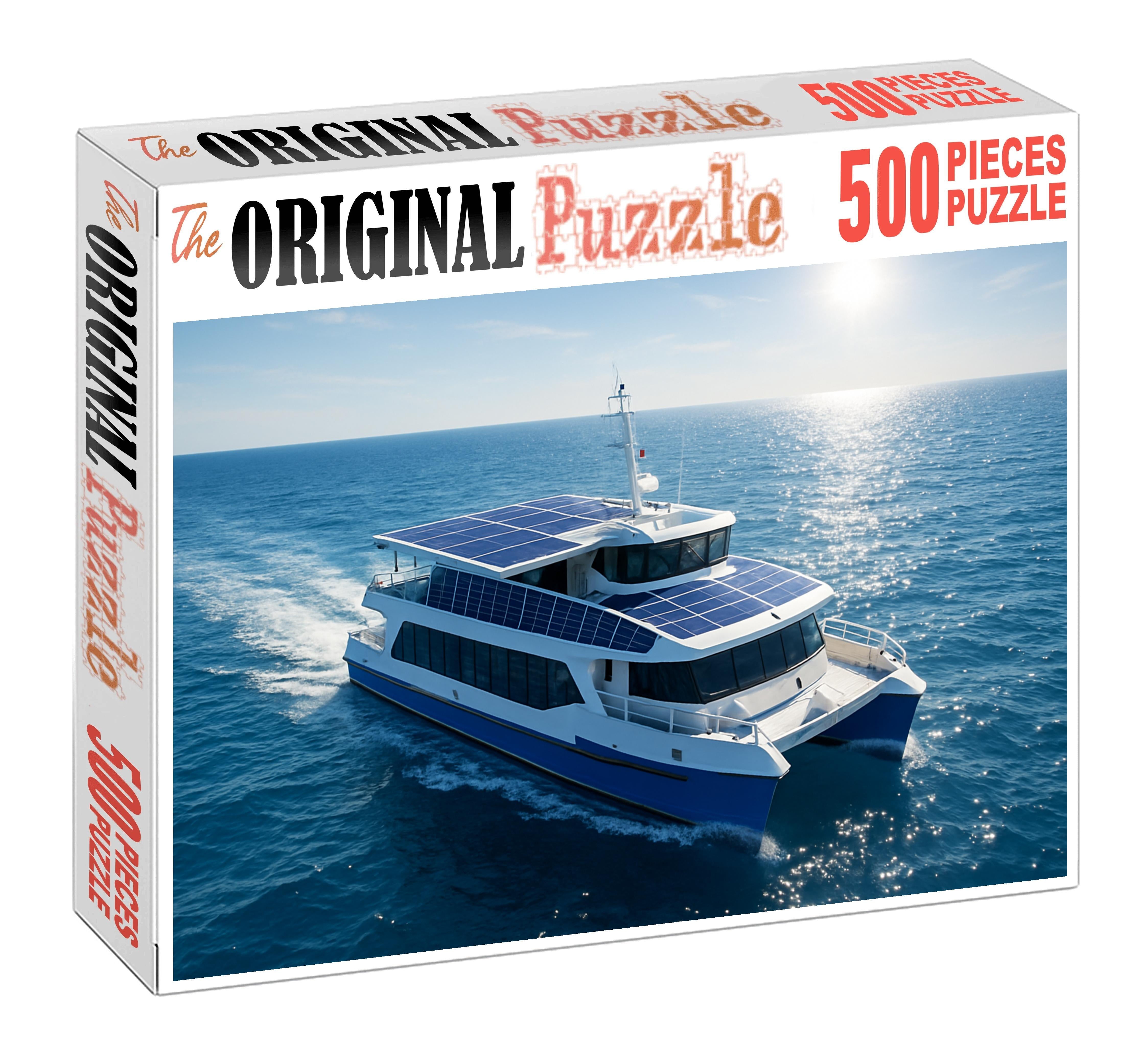 Hybrid Solar-wind Powered Coastal Ferry Puzzle For Kids