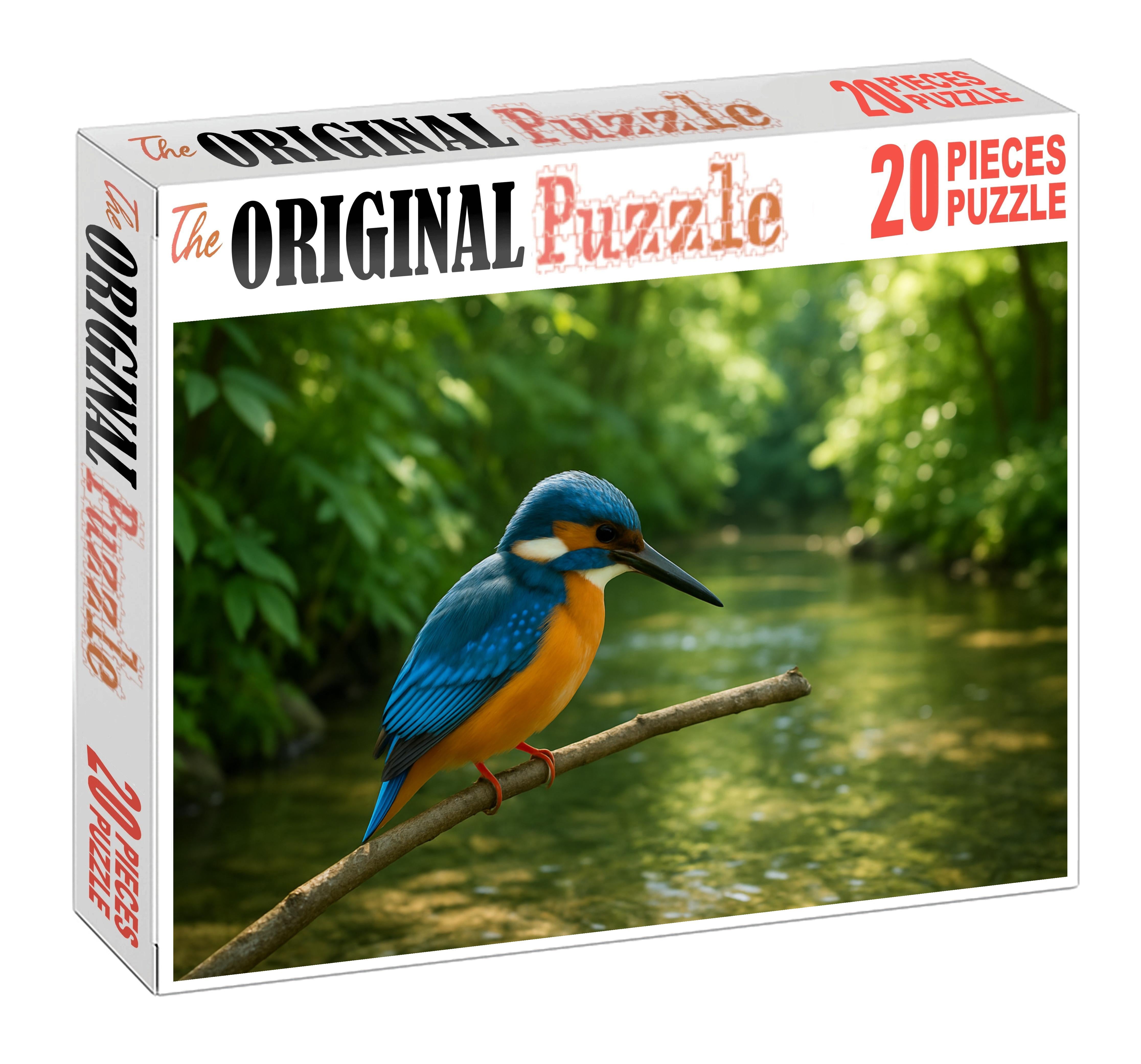 Azure Kingfisher The Vibrant Water's Jewel Unique Puzzle Design