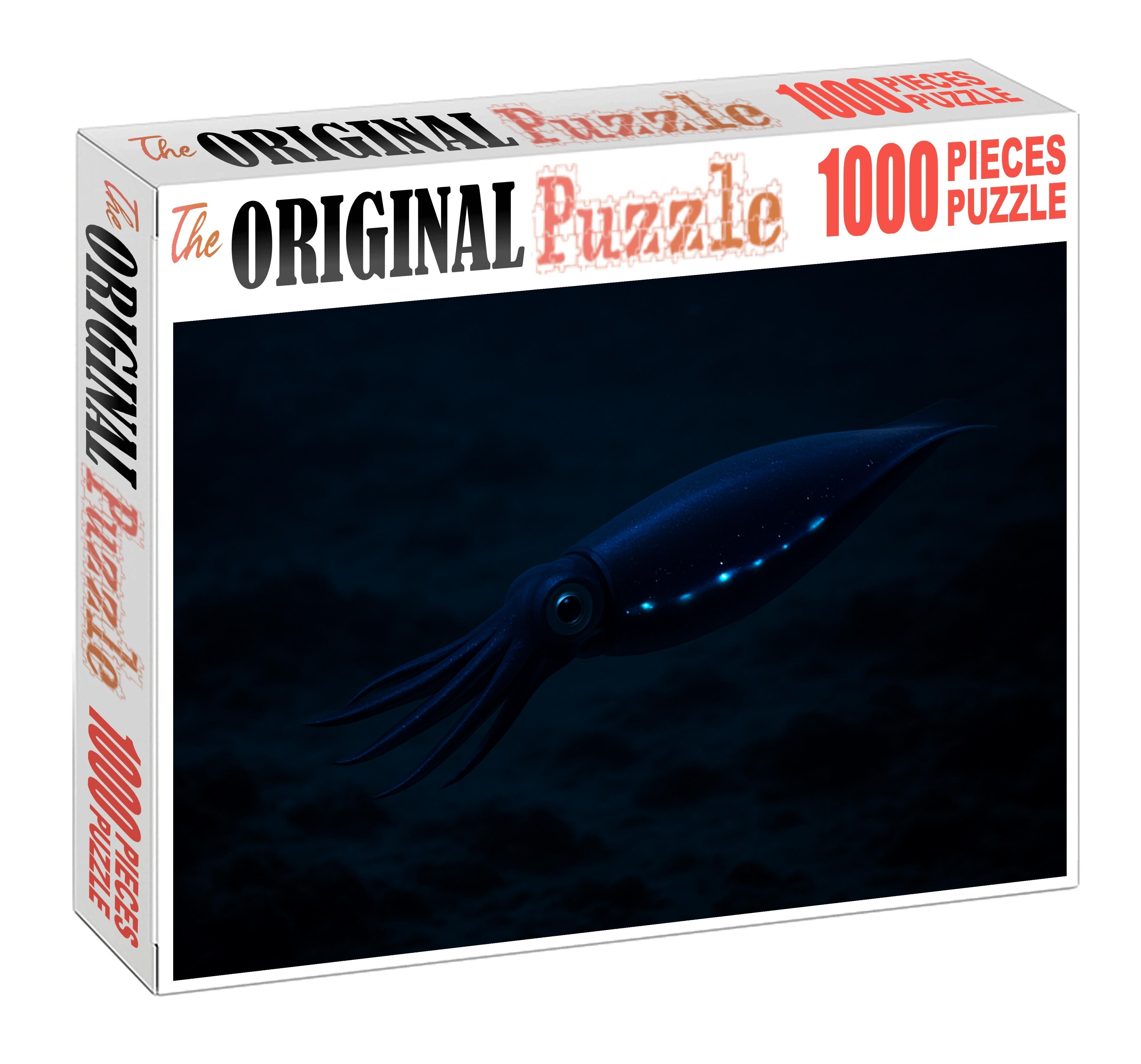 Steel Blue Lantern Squid Nocturnal Jet-propelled Predator With Photophores Puzzle Collection