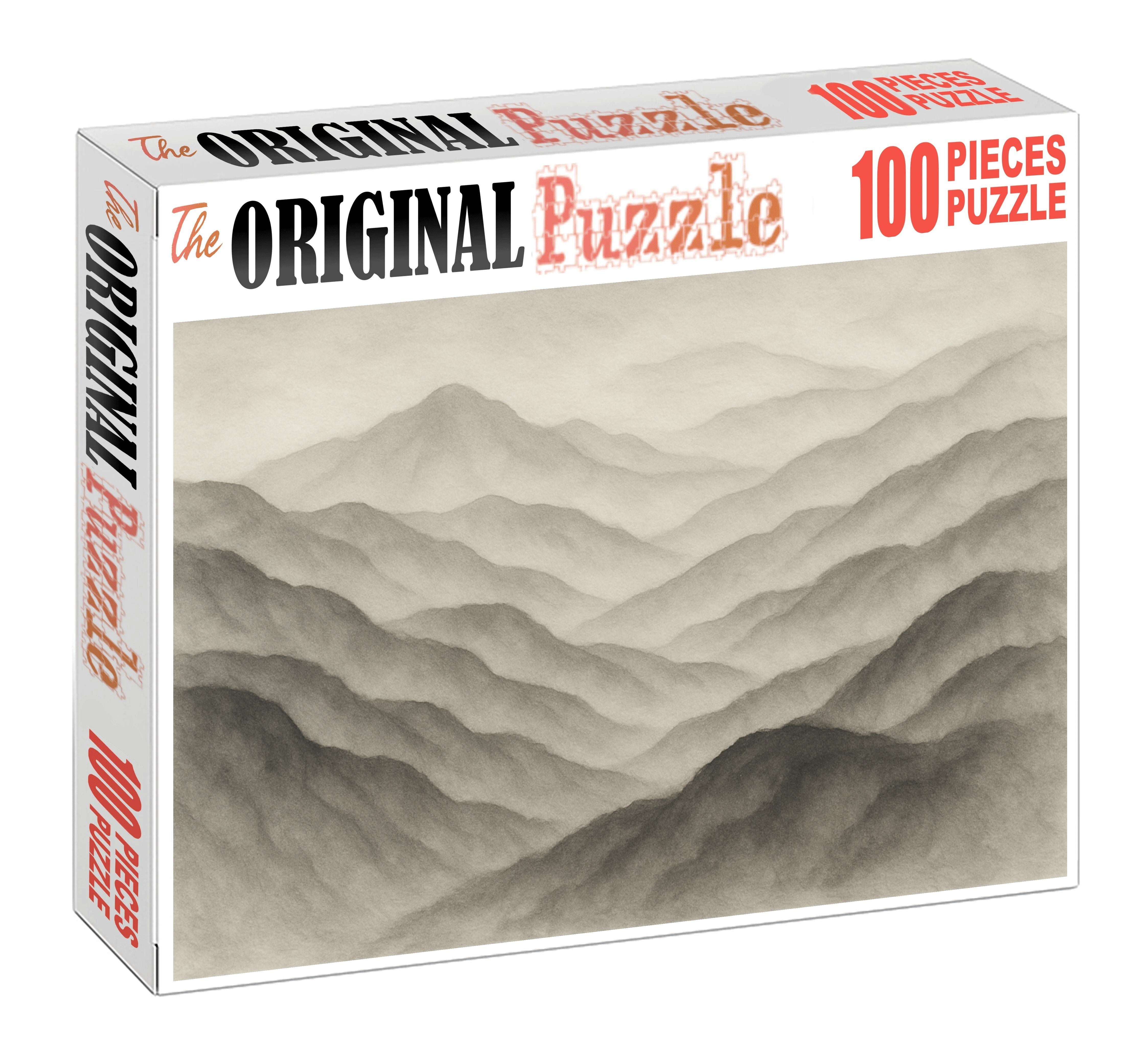 Topographic Ink Wash Map 500 Piece Puzzle