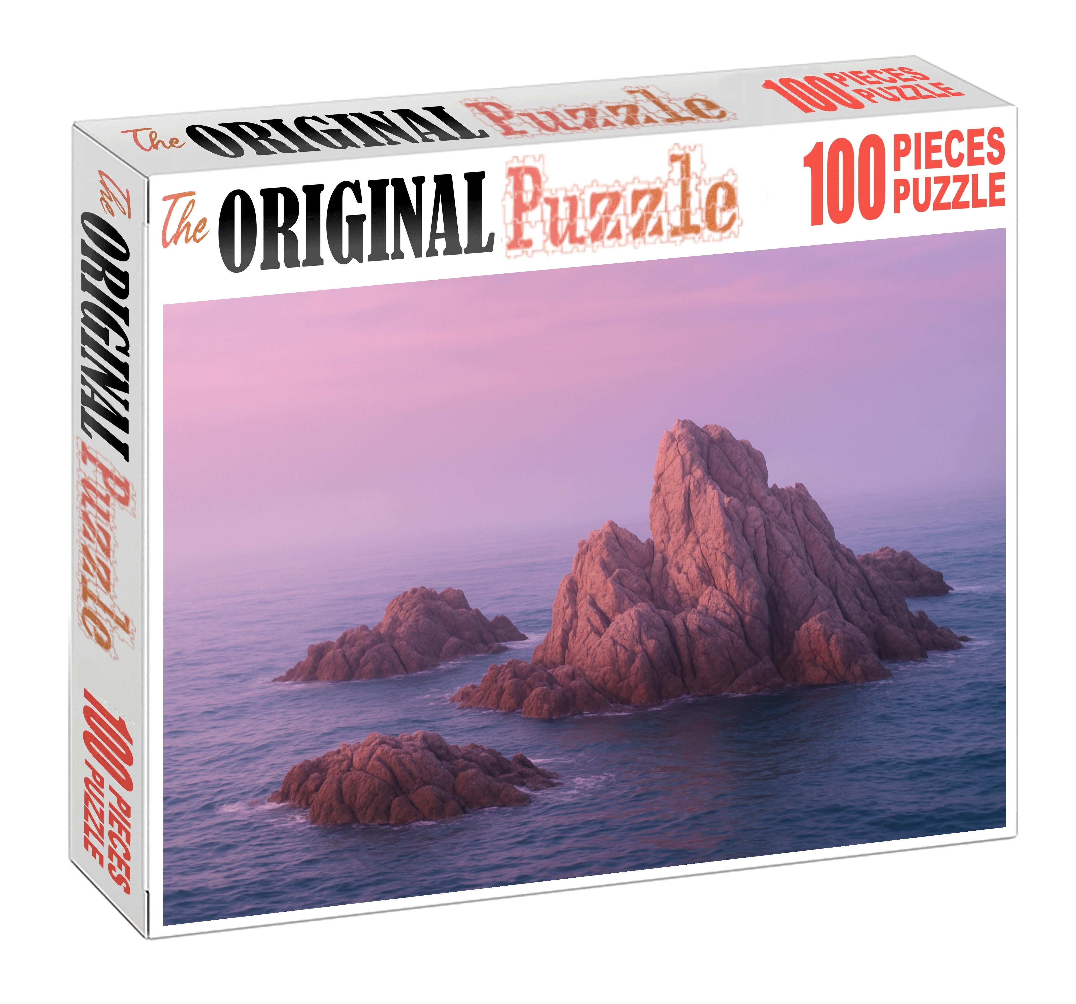 Rocky Coastal Overlook At Dawn Easy Puzzles