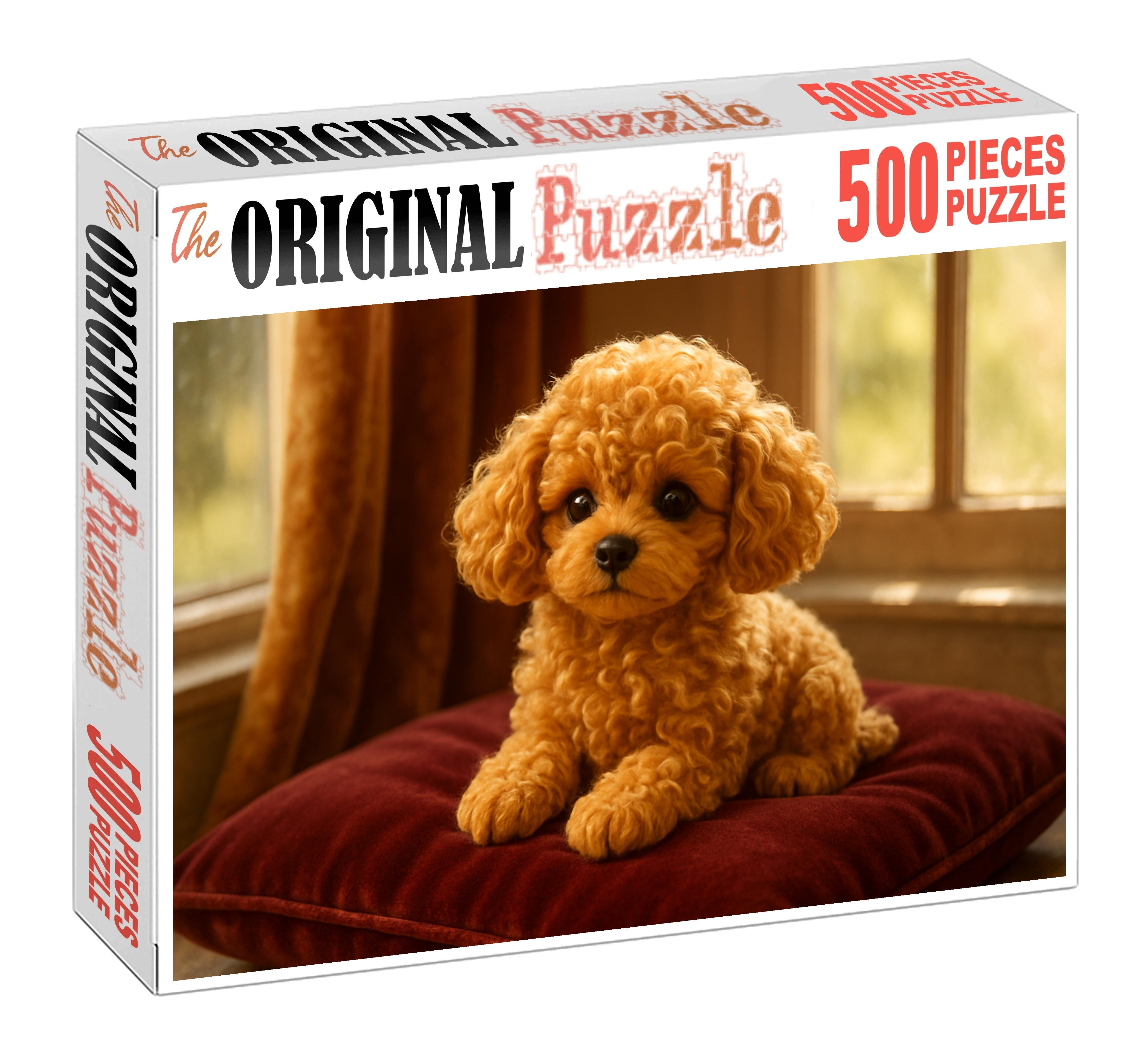 Amber Whisper Golden-toned Toy Companion With Soft Curly Coat 200 Piece Puzzle