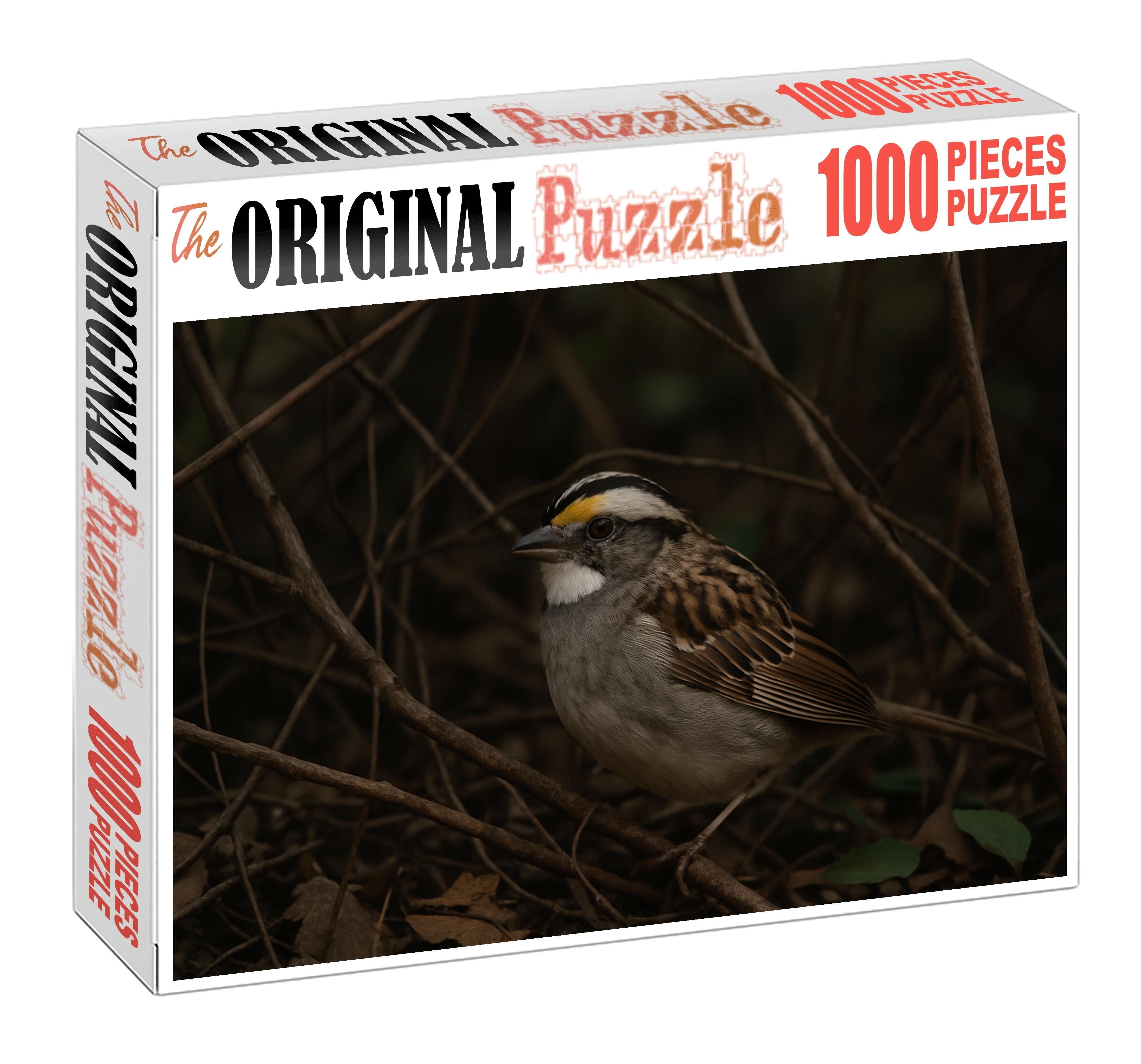 White-throated Sparrow Melodious Understory Dweller Custom Jigsaw Puzzle