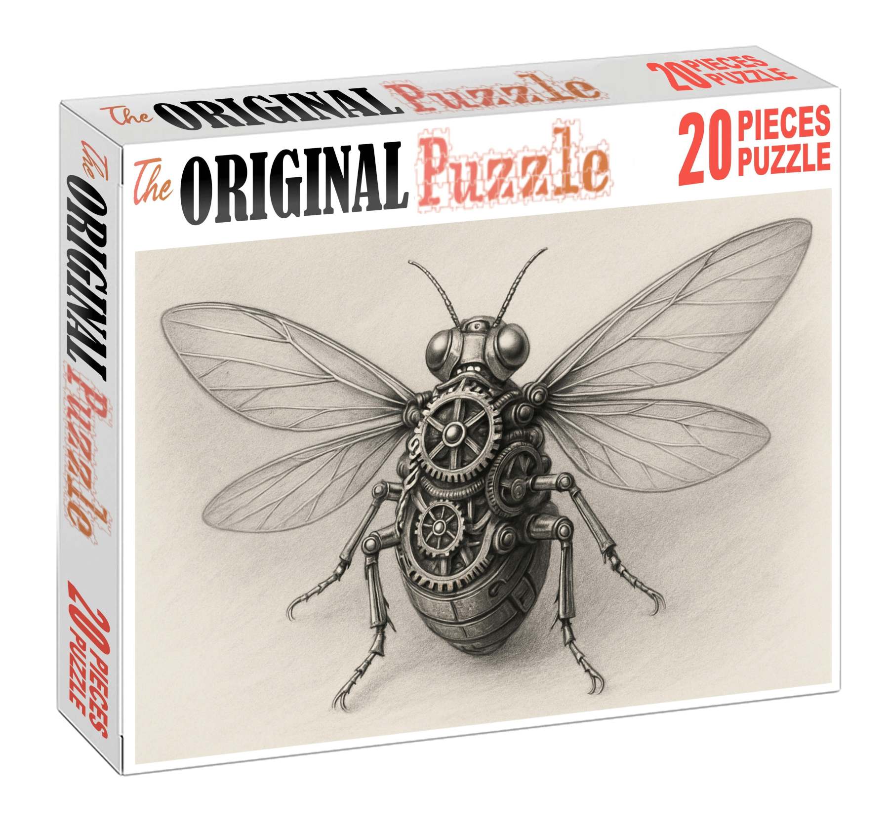 Mechanical Insect Blueprint Precision Ink And Graphite Drawing Premium Puzzle Pieces