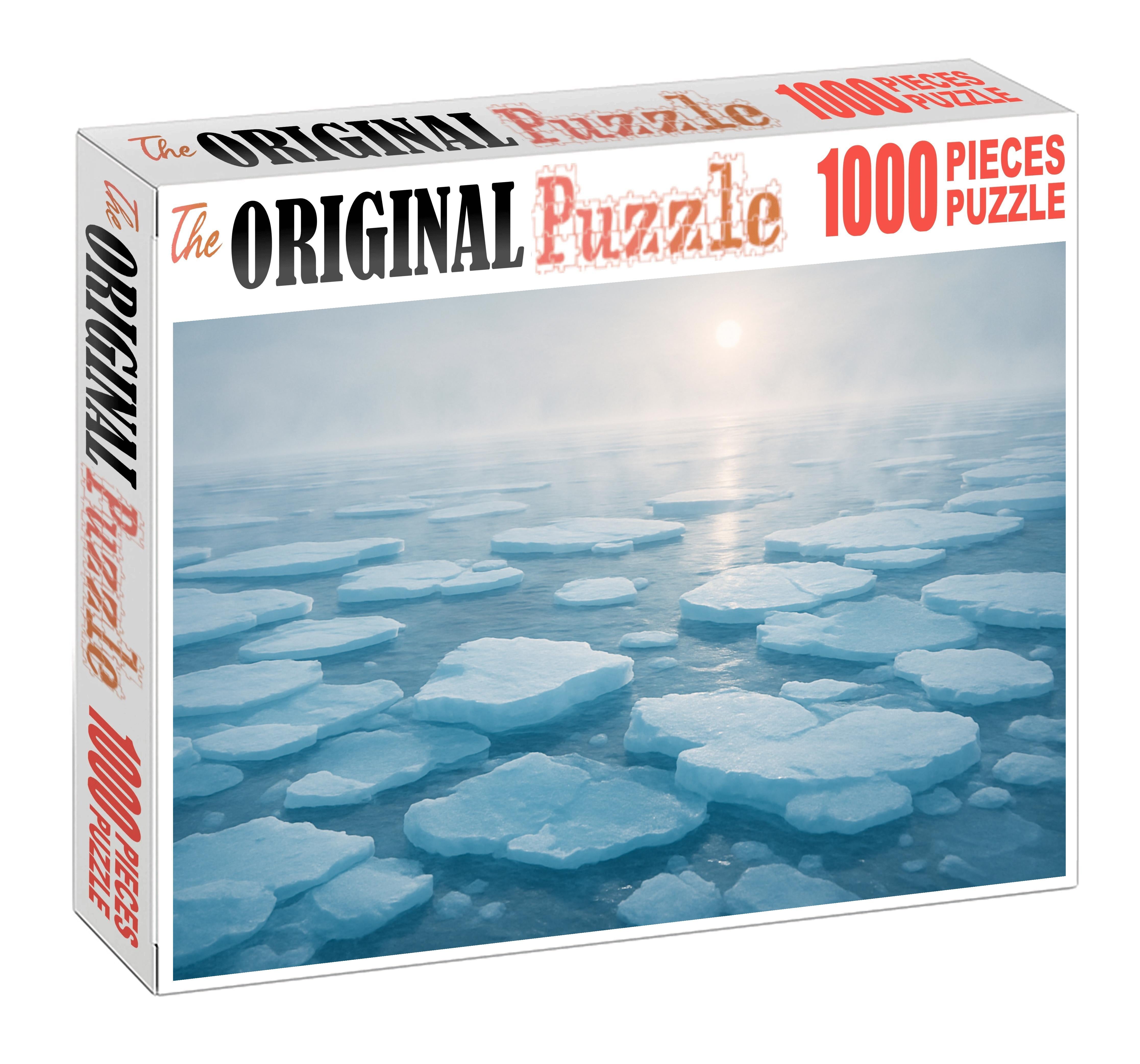Frostline Ice Margin Cracked Blue-white Floes Amid Chilled Sea Air Challenging Puzzles