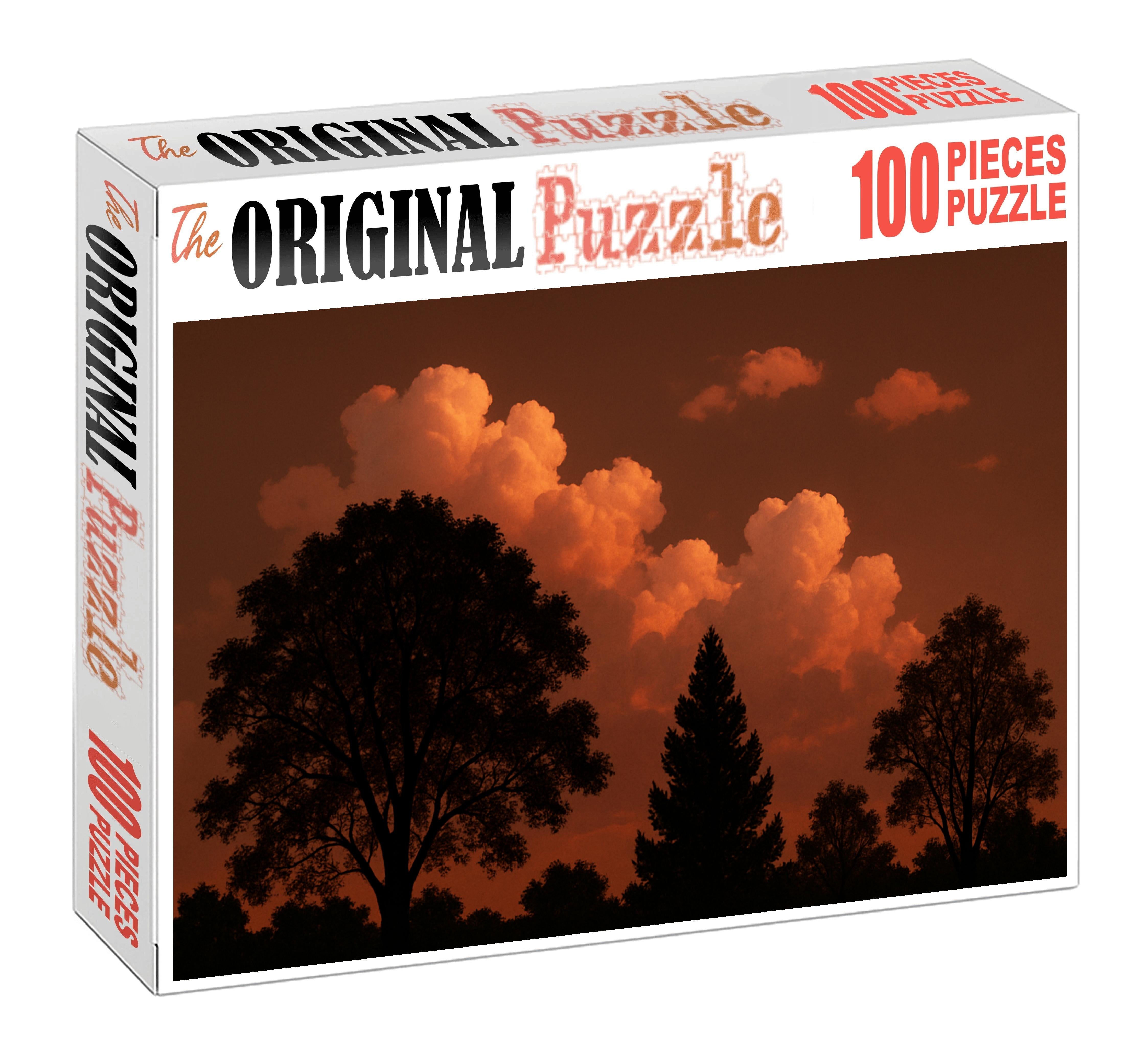 Burnt Sienna Evening Bloom Premium Puzzle Pieces