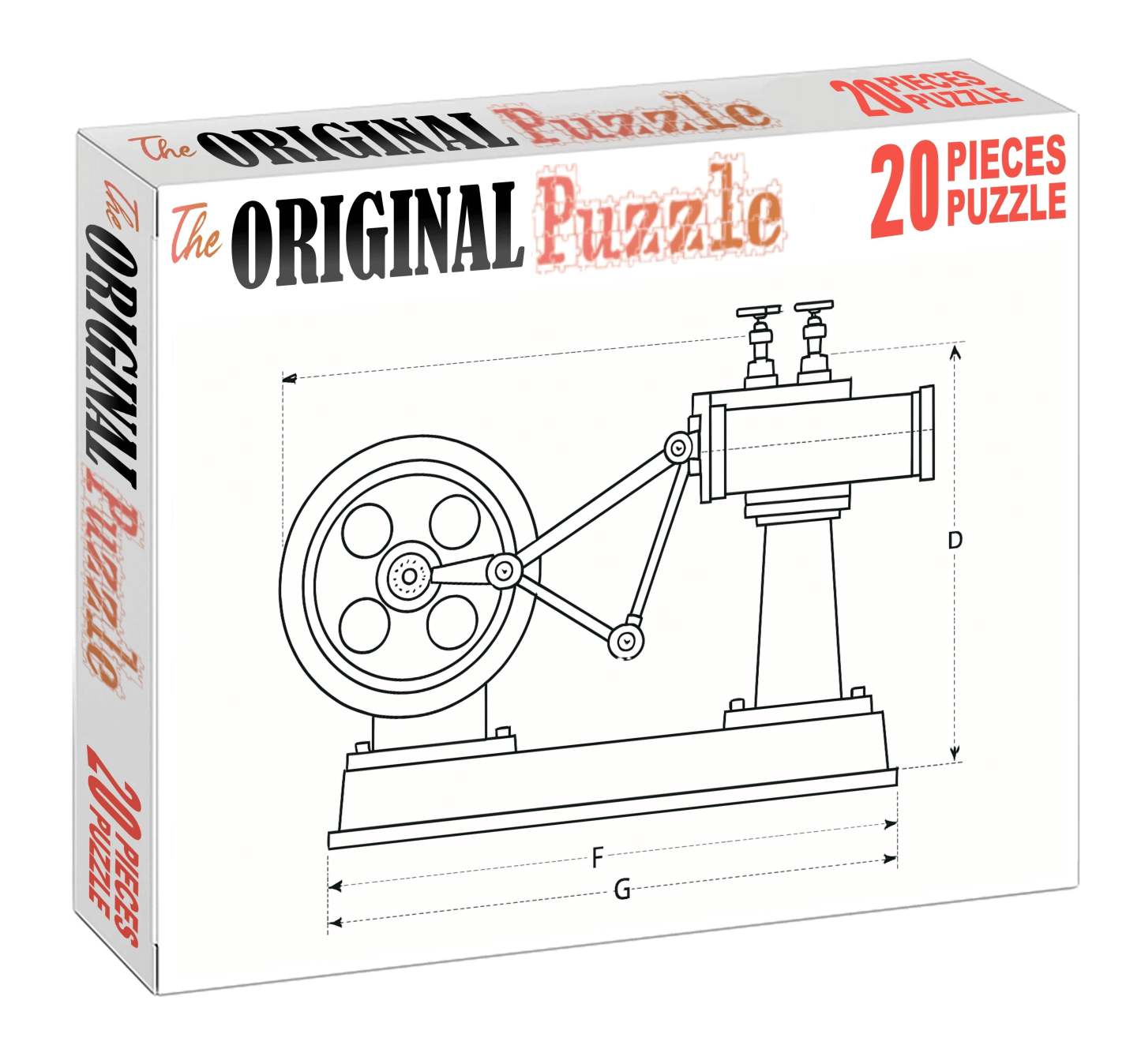 Mechanical Device Schematic Precise Technical Pen Drawing With Clean Linework Mini Puzzle