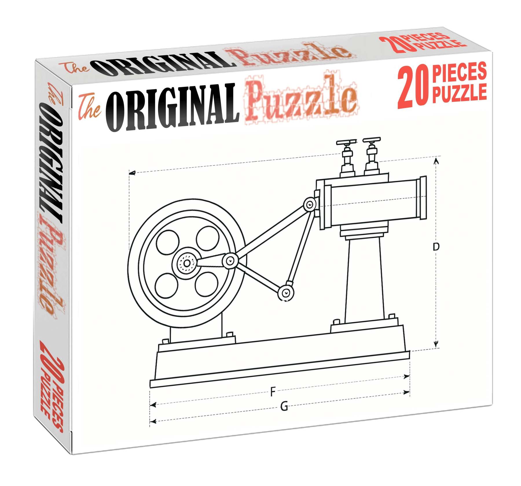 Mechanical Device Schematic Precise Technical Pen Drawing With Clean Linework Mini Puzzle