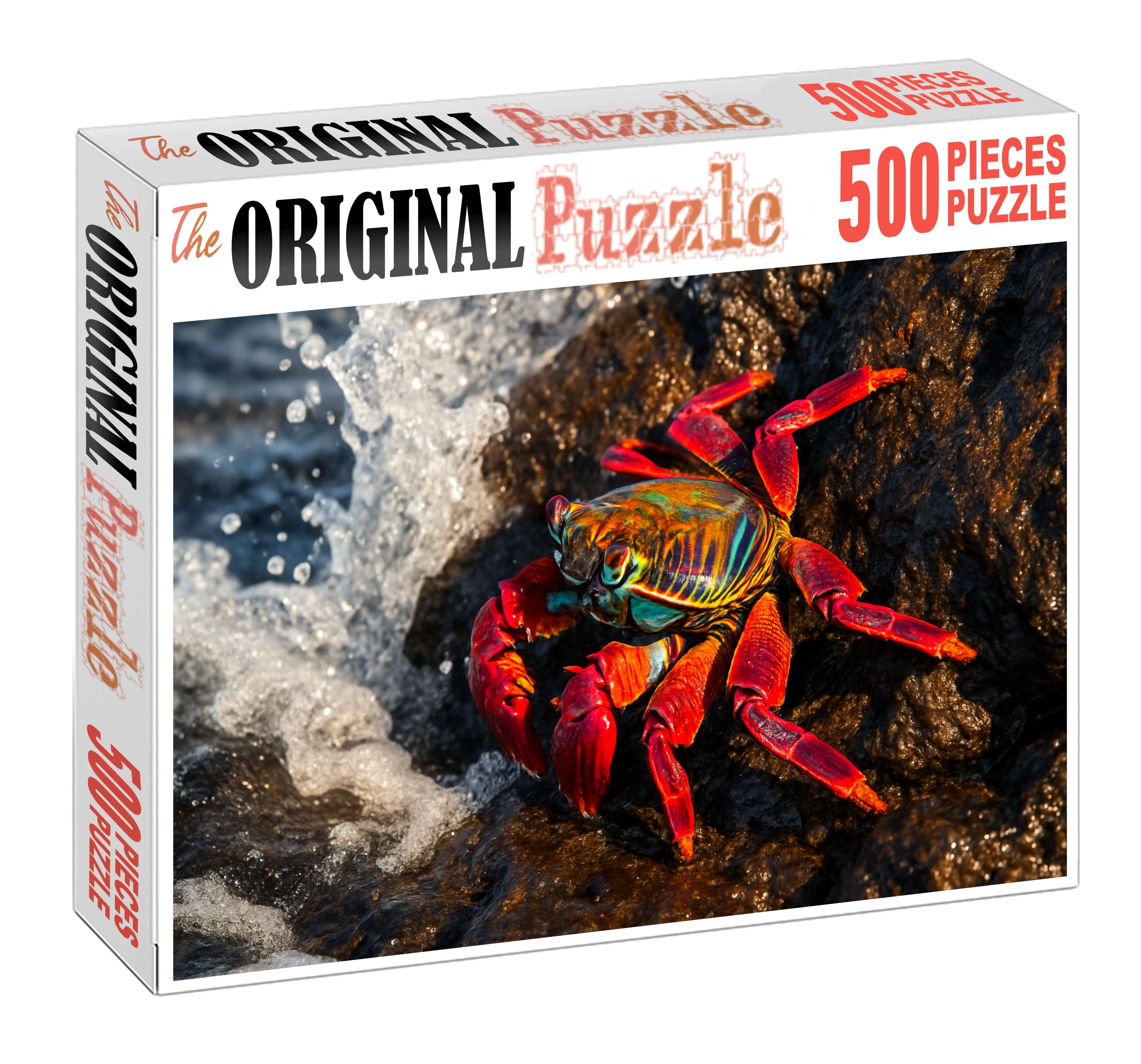 Iridescent Tide Skimmer Shimmering Coastal Crustacean With Rapid Reflexes 200 Piece Puzzle