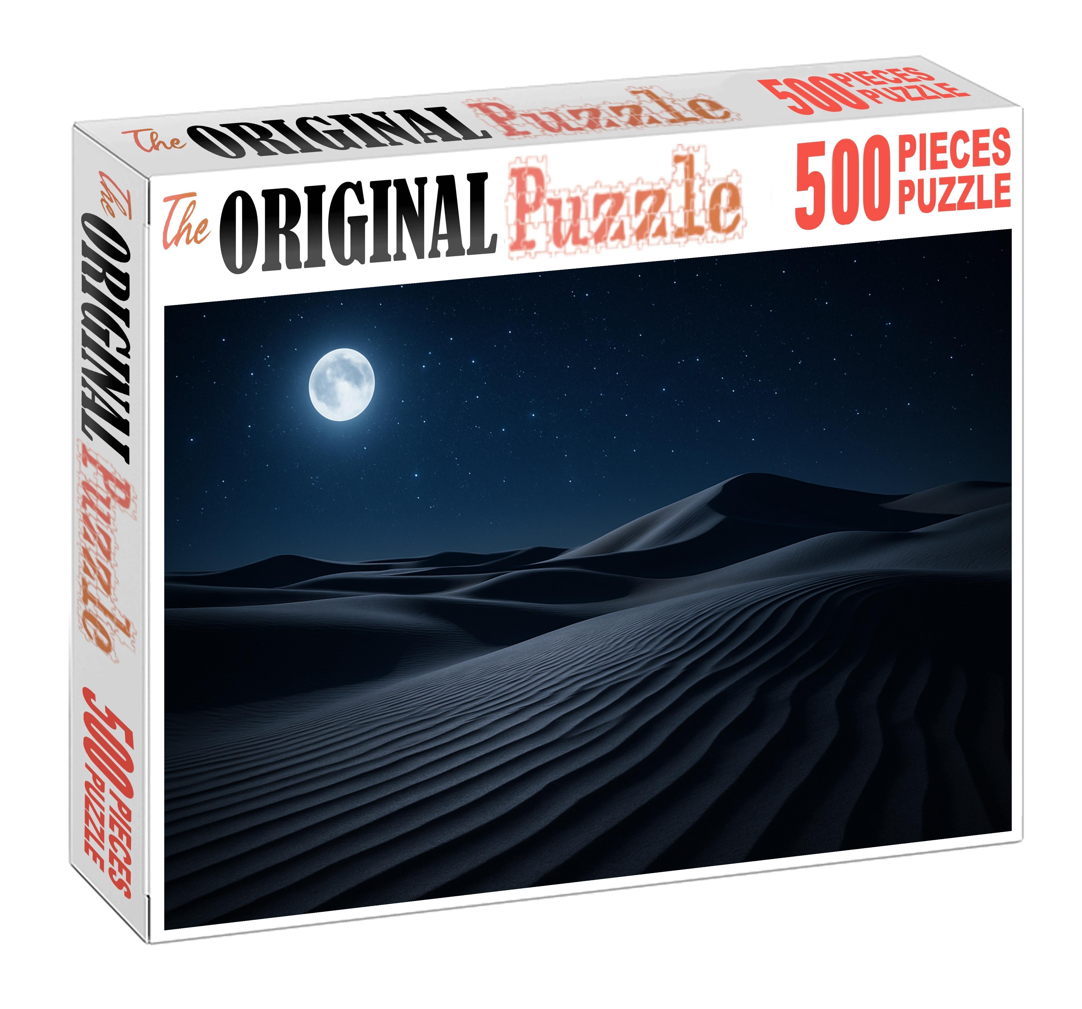 Moonlit Drift Silver Sands Under Star-strewn Sky Puzzle Challenge