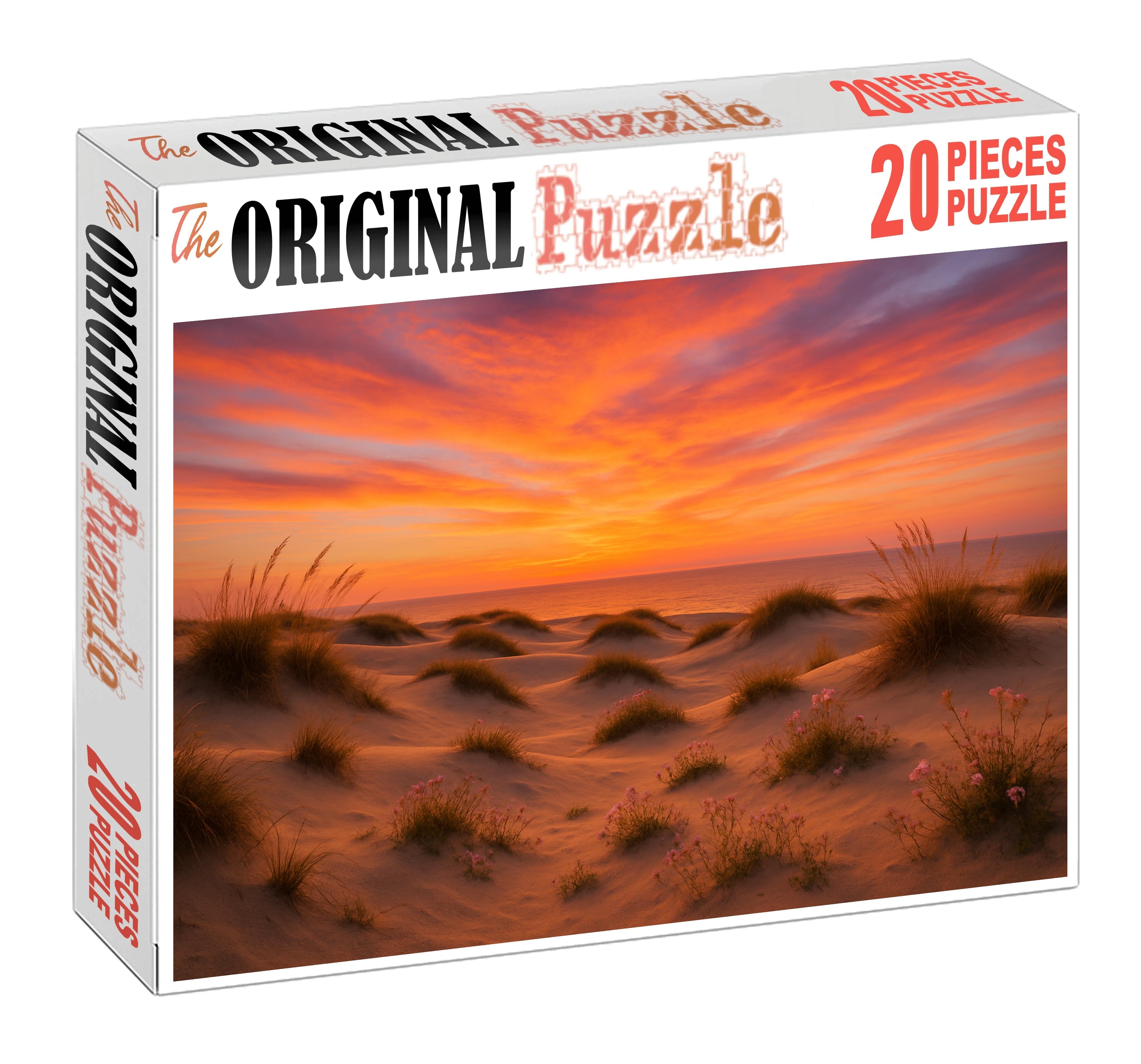 Amber Dunes Beach Rolling Sand Hills And Soft Sunset Glow Easy Puzzles