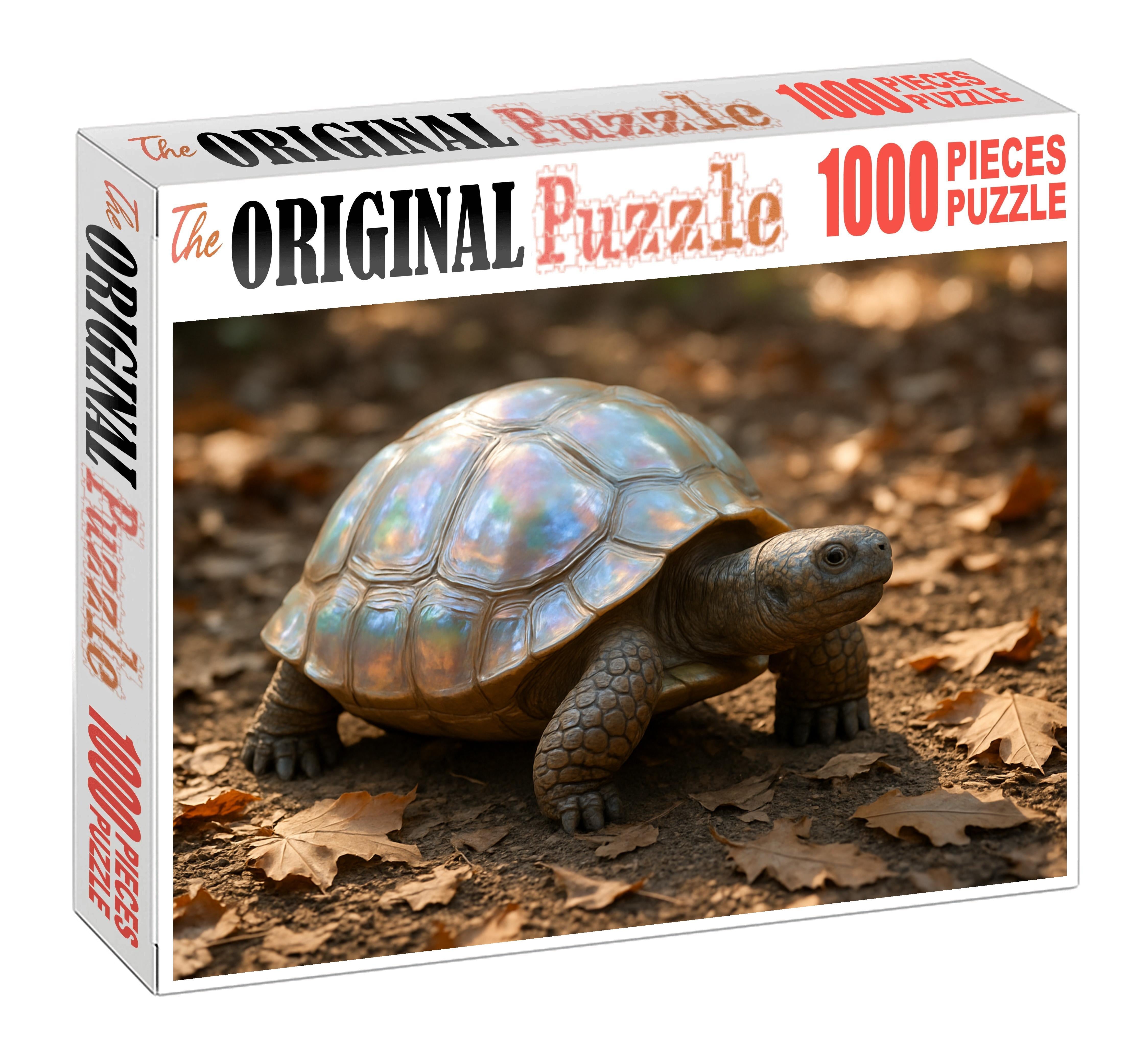 Pearl-backed Tortoise Slow-moving Reptile With Iridescent Shell And Herbivorous Diet Puzzle Collection