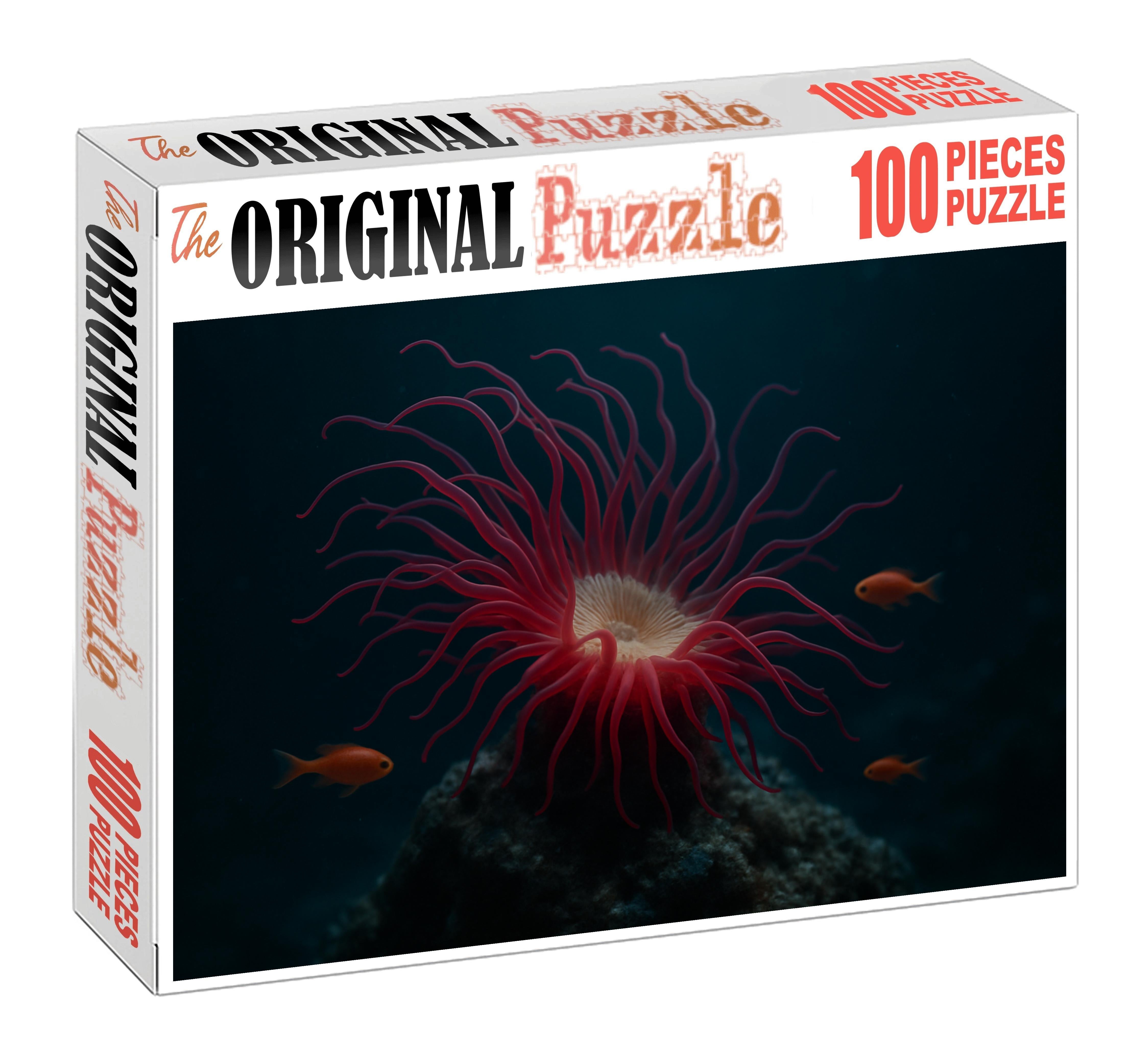 Crimson Veil Anemone Enchanting Tentacle Ballet Performer Puzzle For Adults