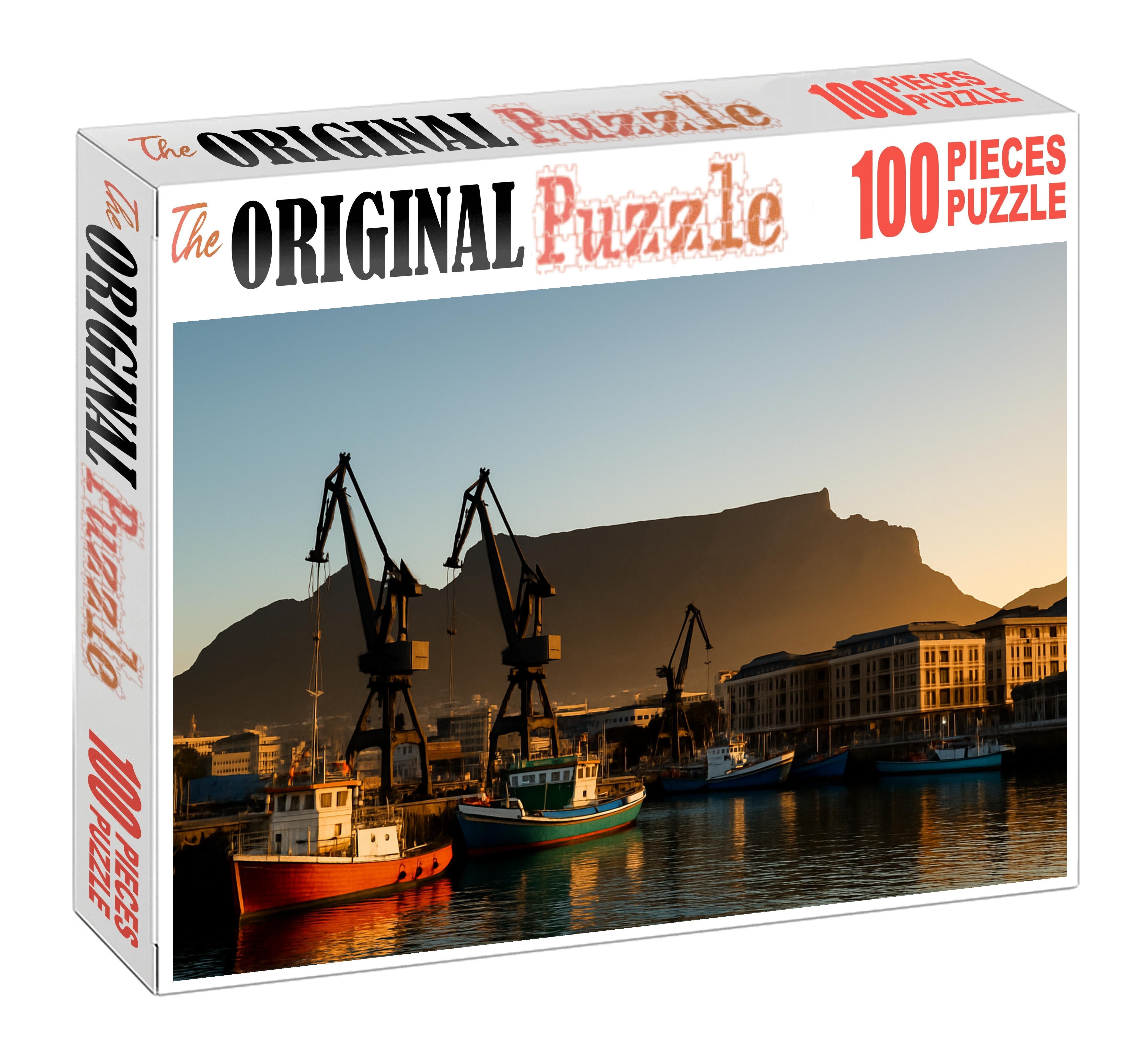 Cape Town Waterfront Skyline Iconic Backdrop Of Table Mountain Meeting Vibrant Harbor Structures Family Puzzles