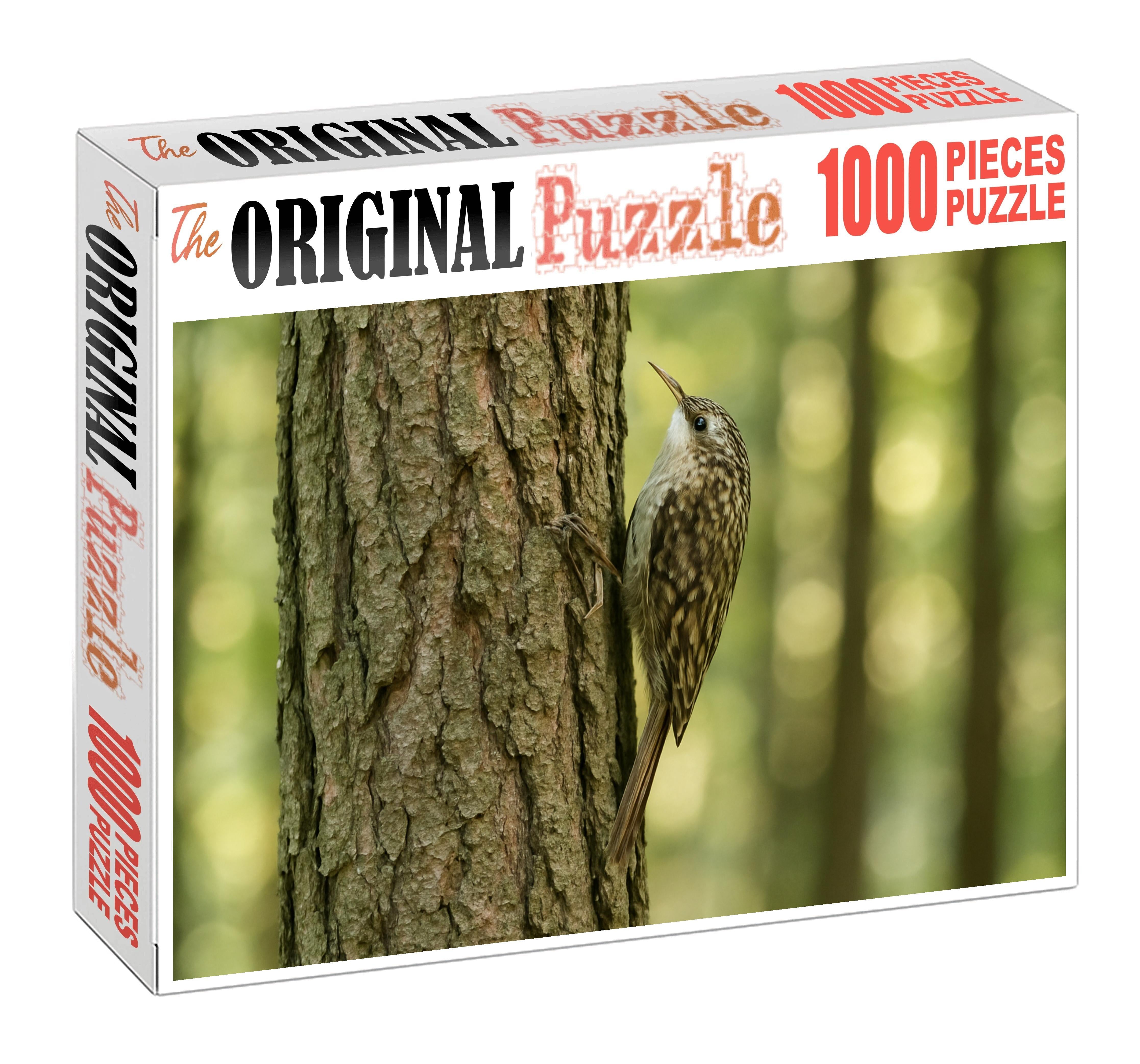 Brown Creeper Spiral Bark Forager Large Format Puzzle