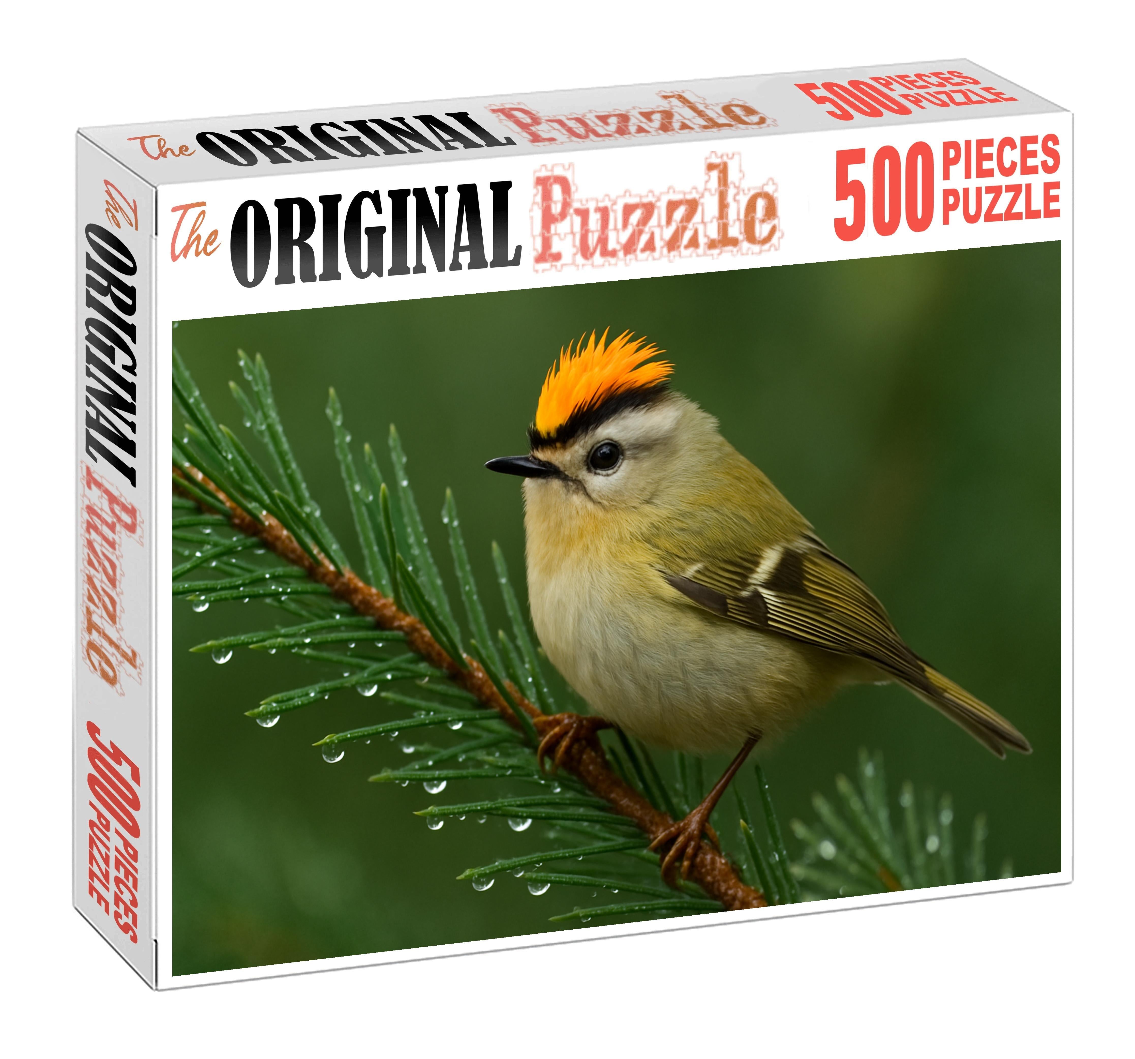Golden-crested Kinglet Tiny Forest Firebrand Puzzle Fun