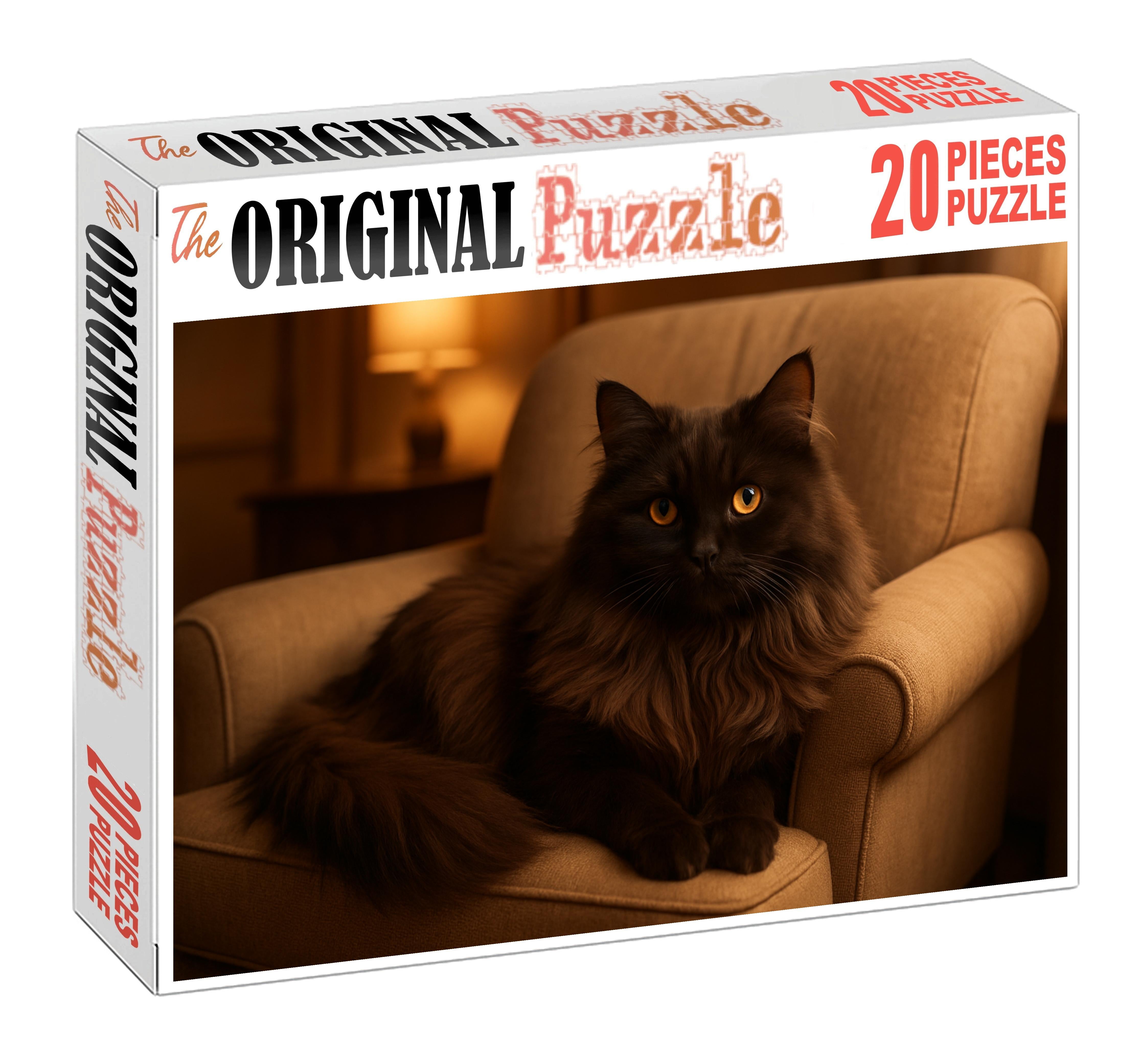 Amber Sable Long-haired Feline With Warm Temperament Puzzle Fun