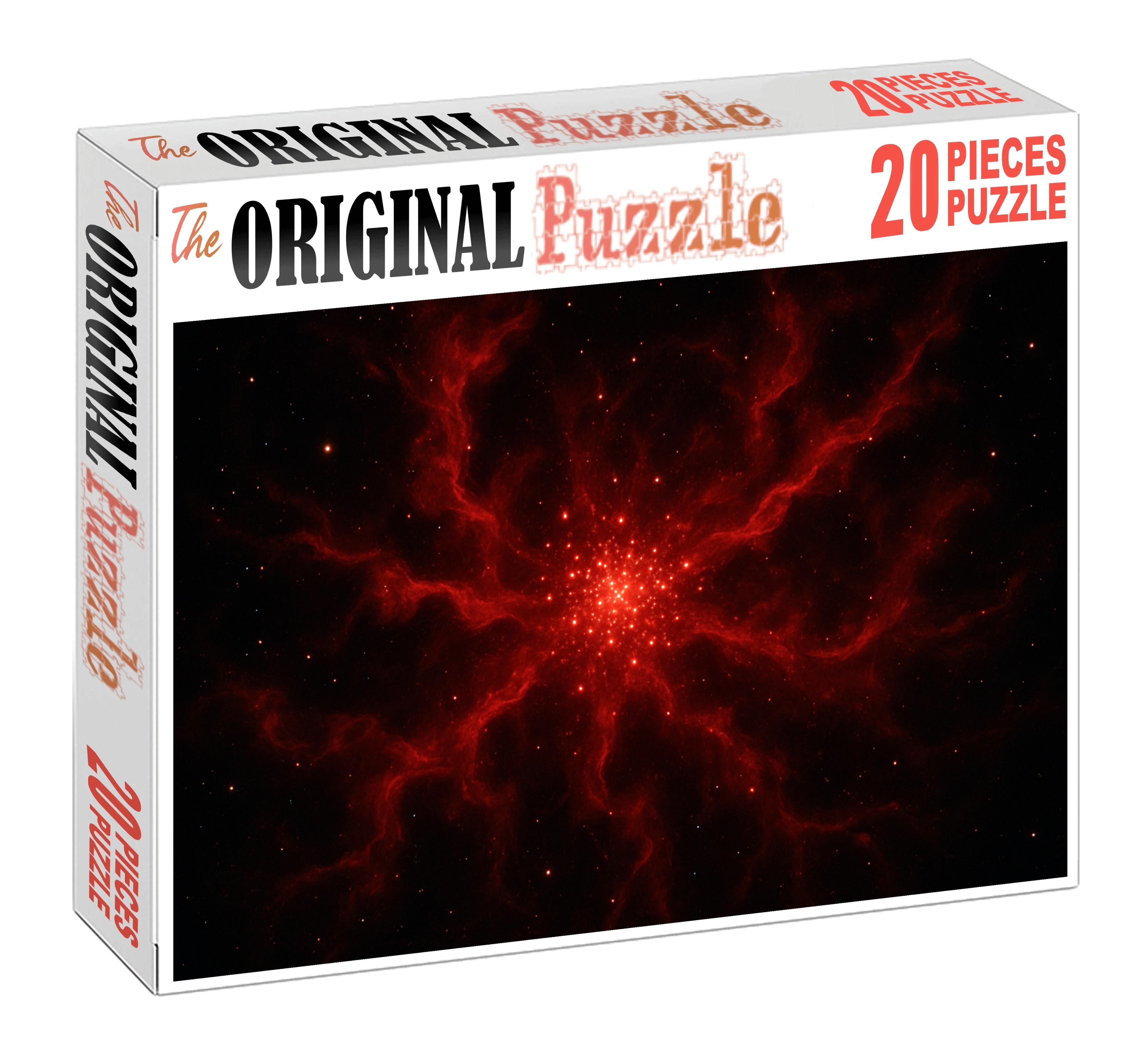 Crimson Starburst Cluster Puzzle For Adults