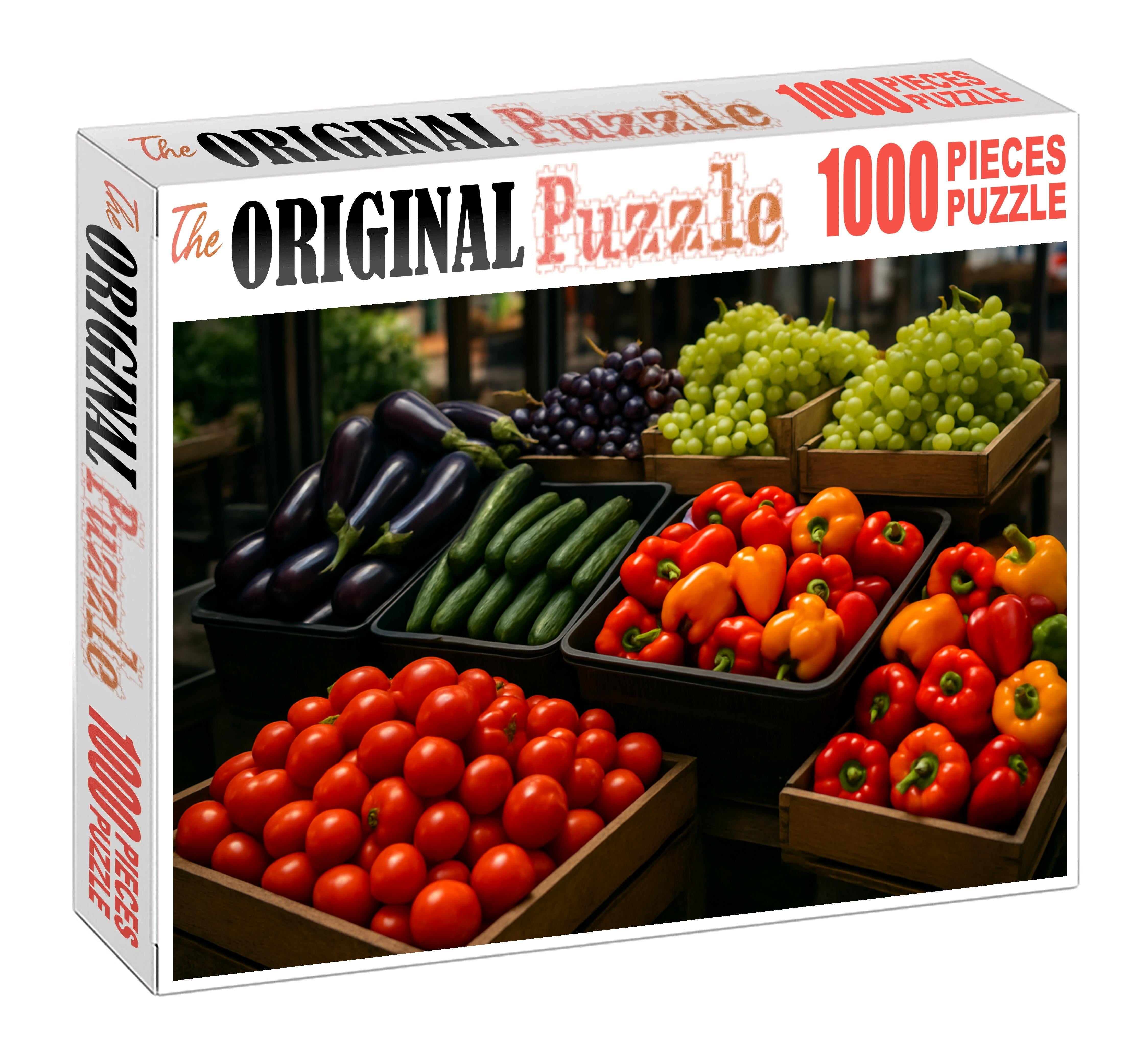 Vibrant Market Stall Scene 20 Piece Puzzle