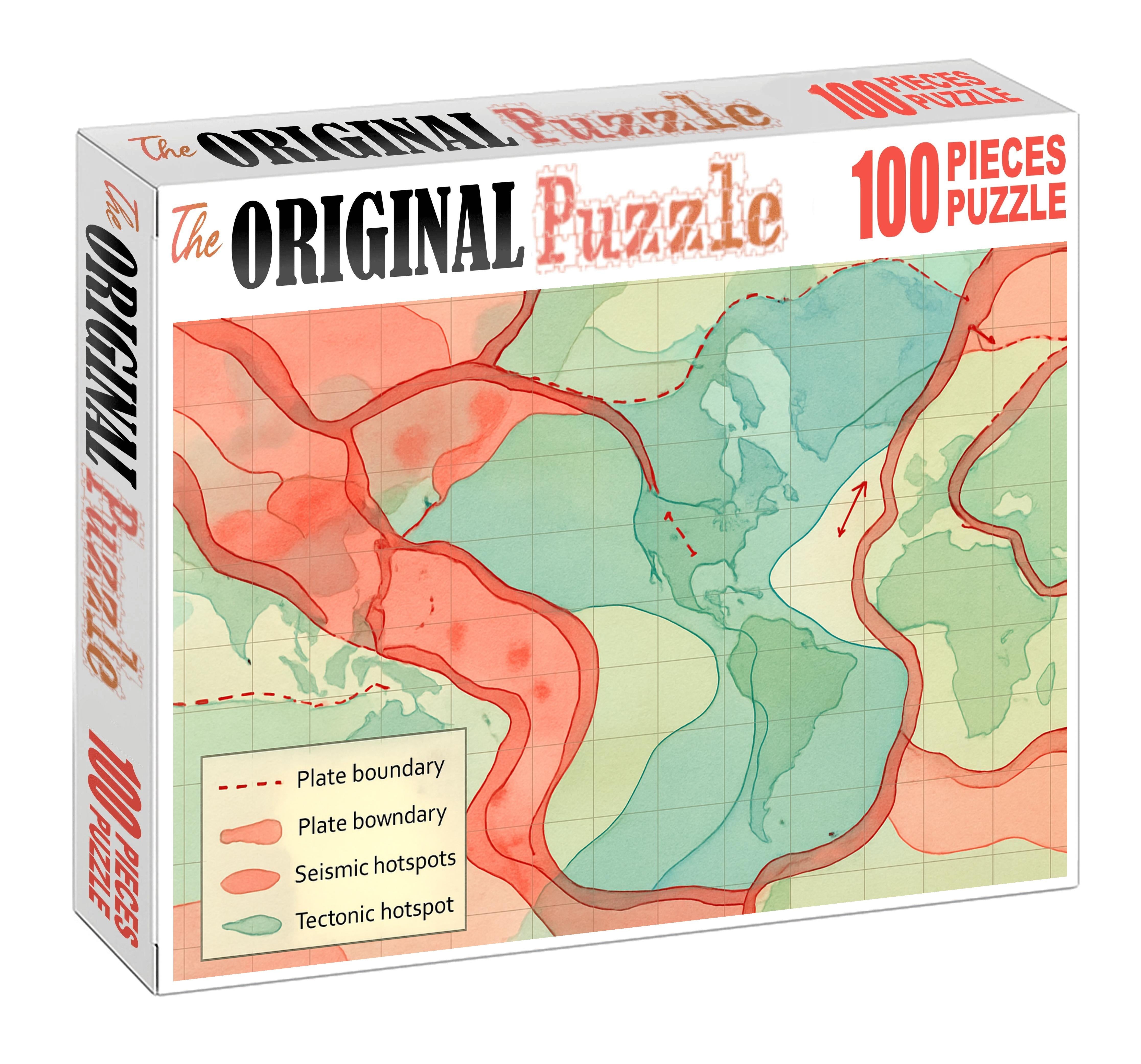 Tectonic Plate Boundary Overlay Large Format Puzzle